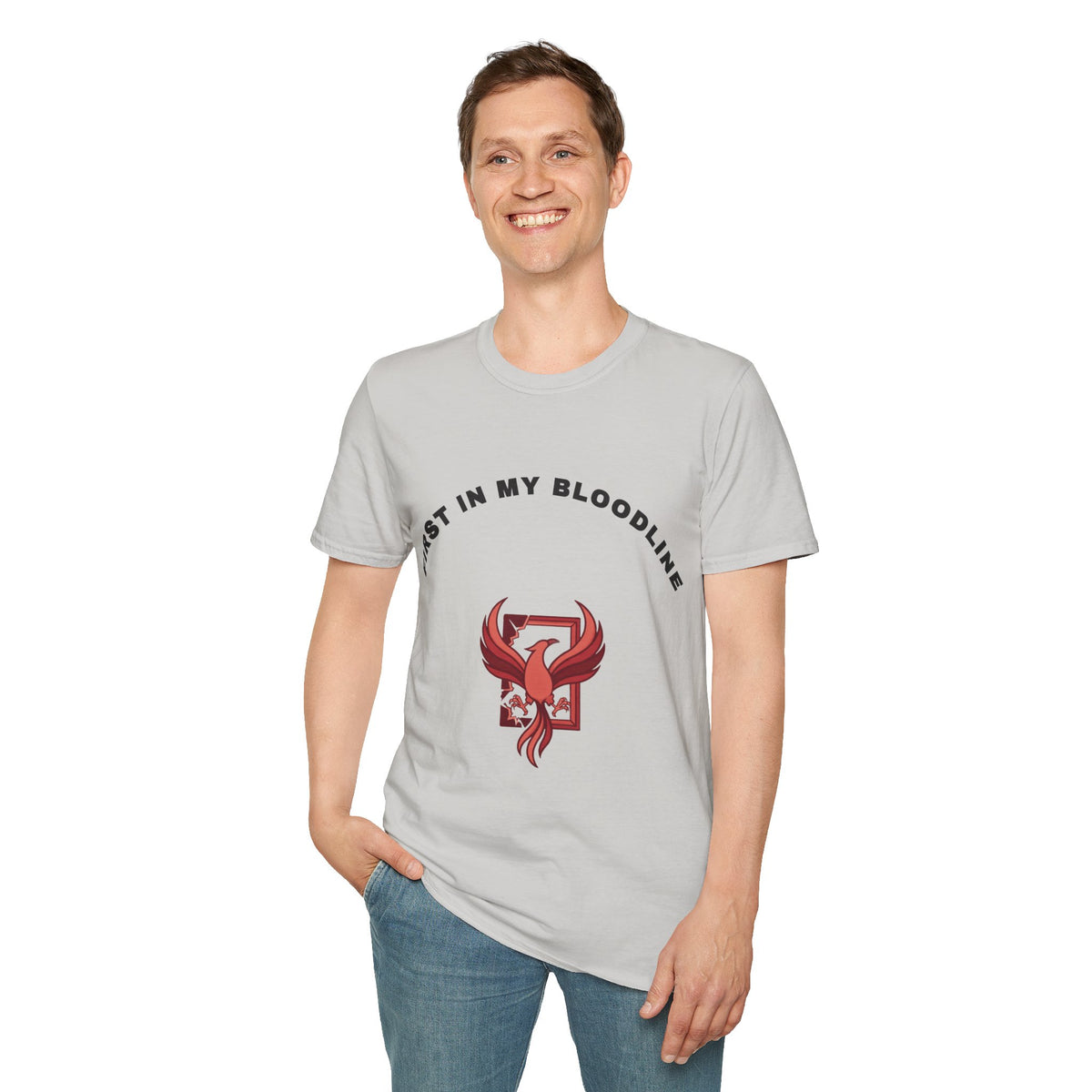 T-Shirt — “First In My Bloodline” Red Phoenix Emblem - Trending Now - September 2026