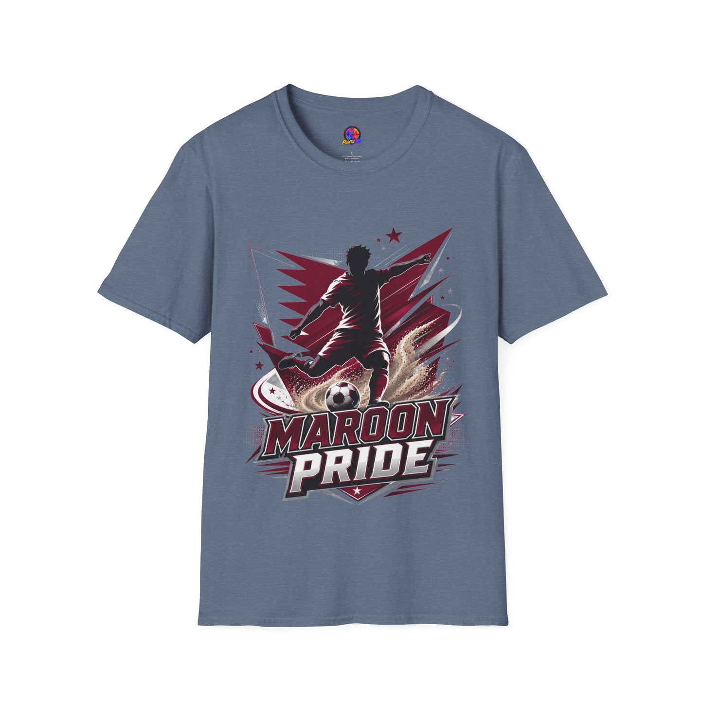 Qatar Maroon Pride Soccer T-Shirt — Silhouette Player Graphic Tee