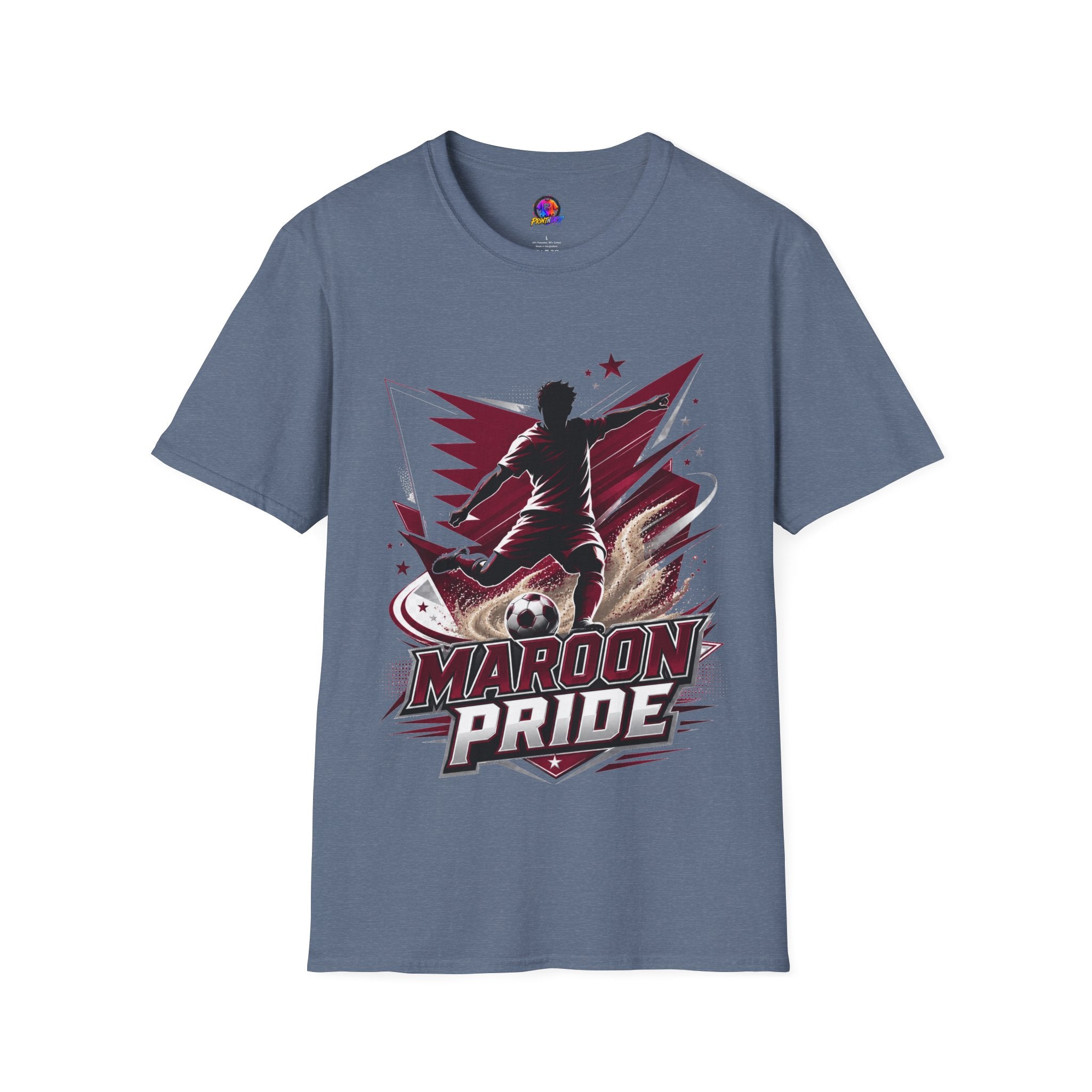 Qatar Maroon Pride Soccer T-Shirt — Silhouette Player Graphic Tee