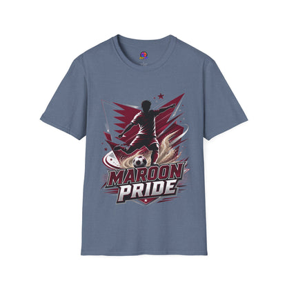 Qatar Maroon Pride Soccer T-Shirt — Silhouette Player Graphic Tee