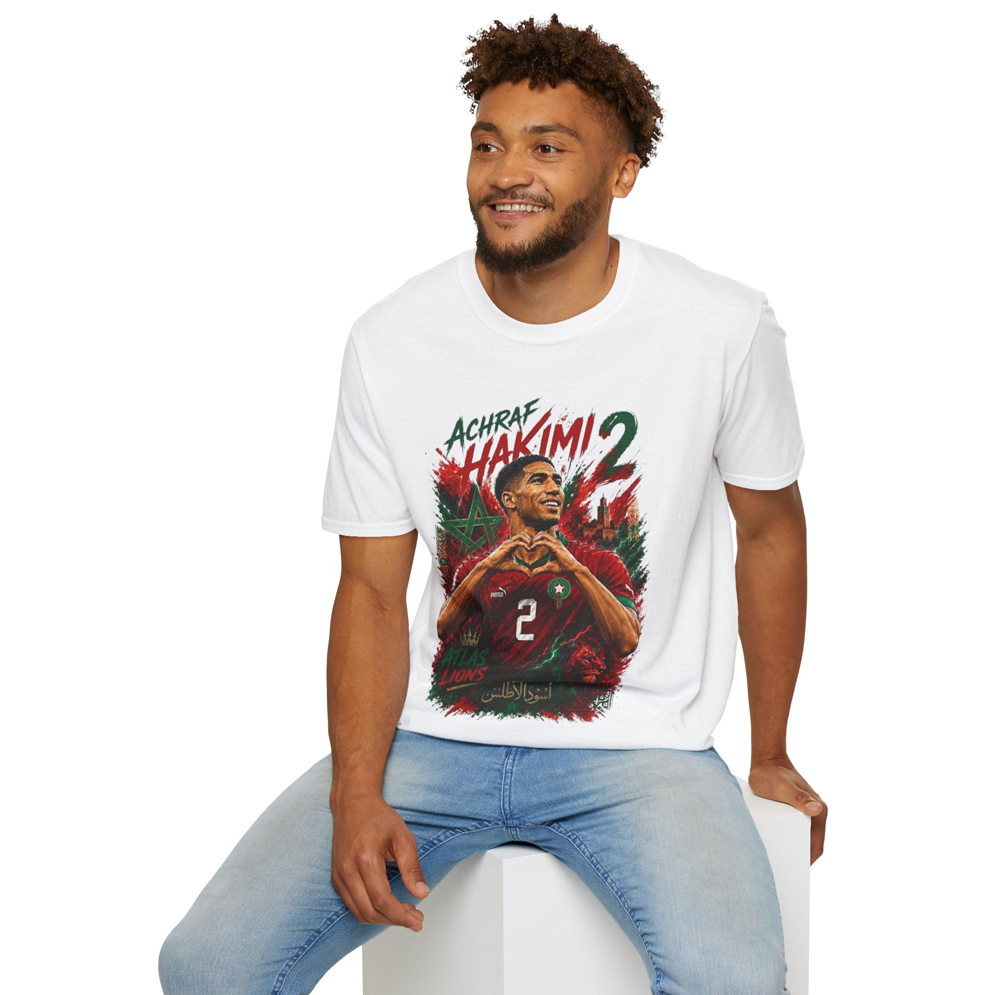 Achraf Hakimi #2 Soccer T-Shirt — Morocco Football Fan Tee