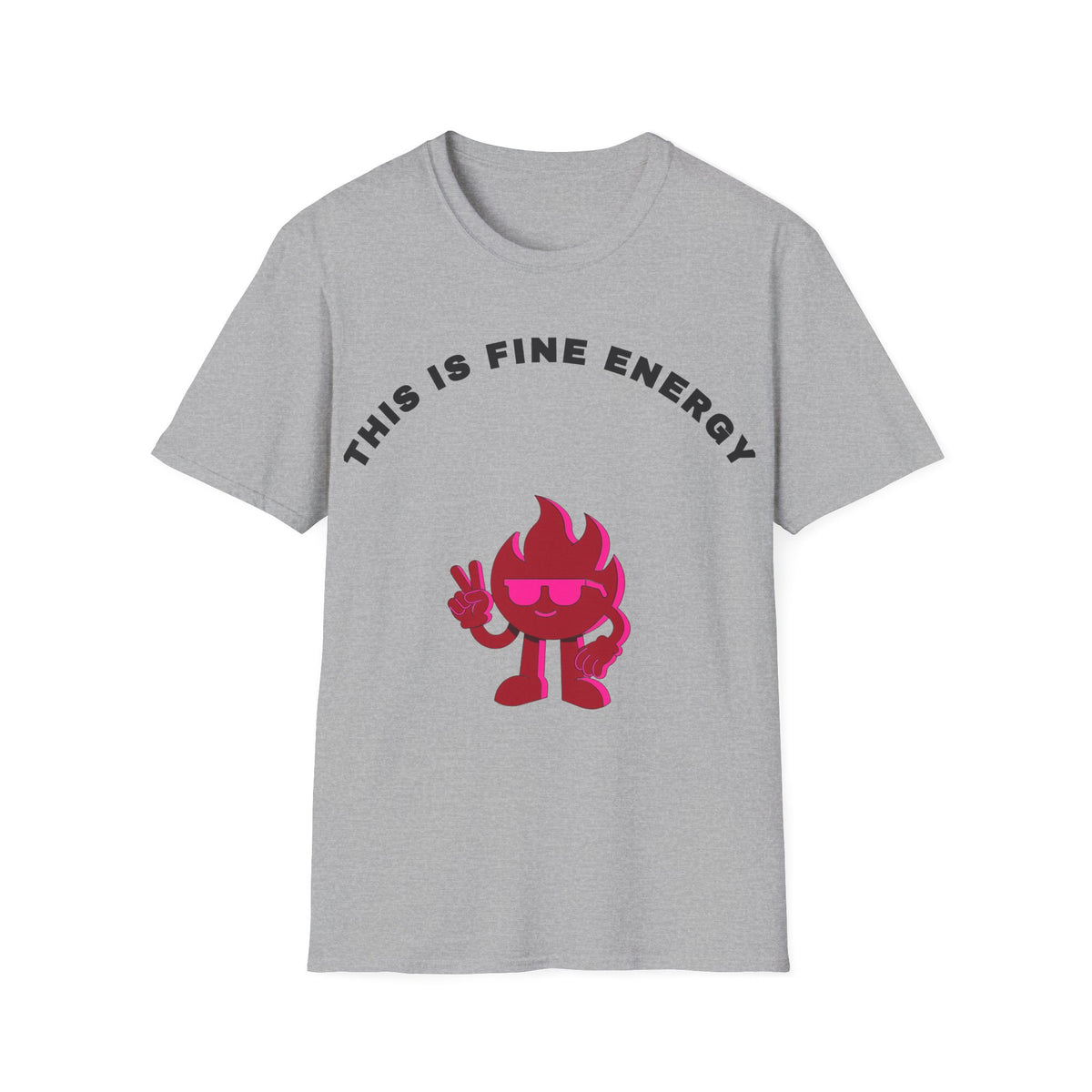 This Is Fine Energy T‑Shirt — Cute Fire Character Graphic Tee - Trending Now - September 2026