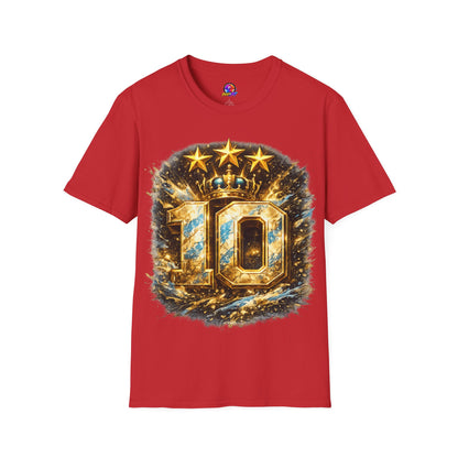 Argentina, MESSI #10 T-Shirt — Gold Crown '10' Victory Graphic Tee