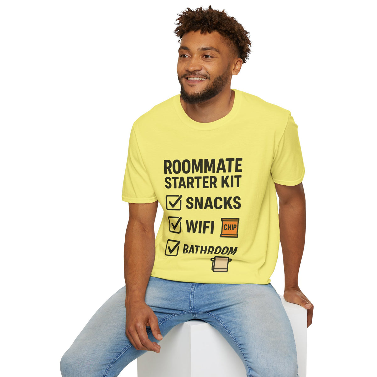 Minimal Black Graphic Tee — Subtle Block Text Design  - Trending Now - August 2026