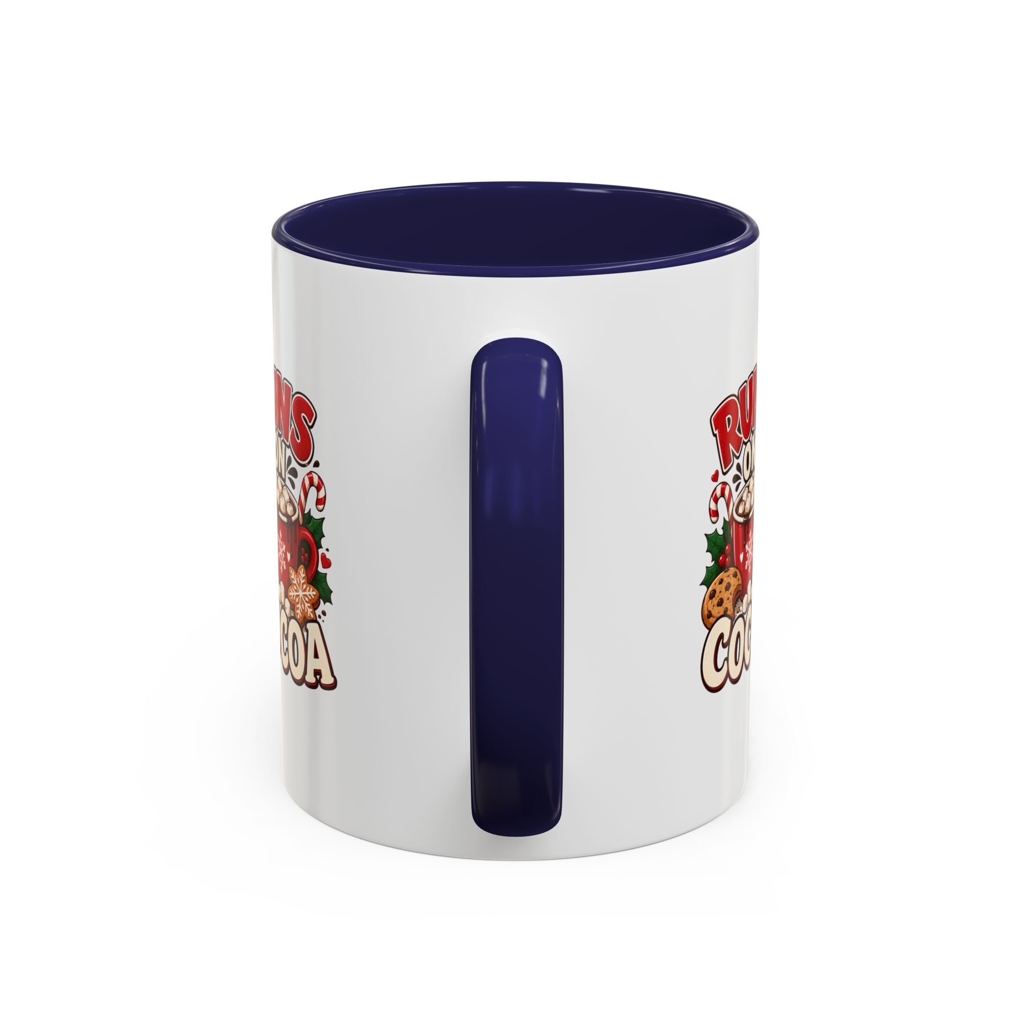 Runs on Cocoa Accent Coffee Mug — Holiday Hot Cocoa Gift