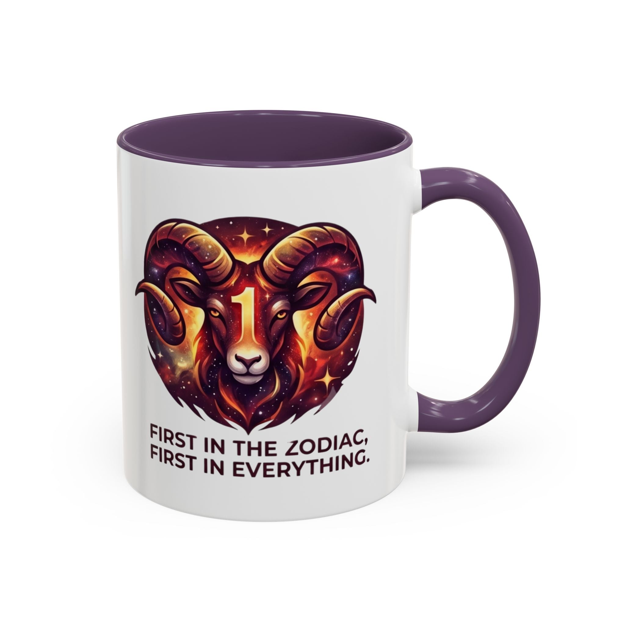 Aries Zodiac Coffee Mug — "First in the Zodiac, First in Everything" Accent Mug