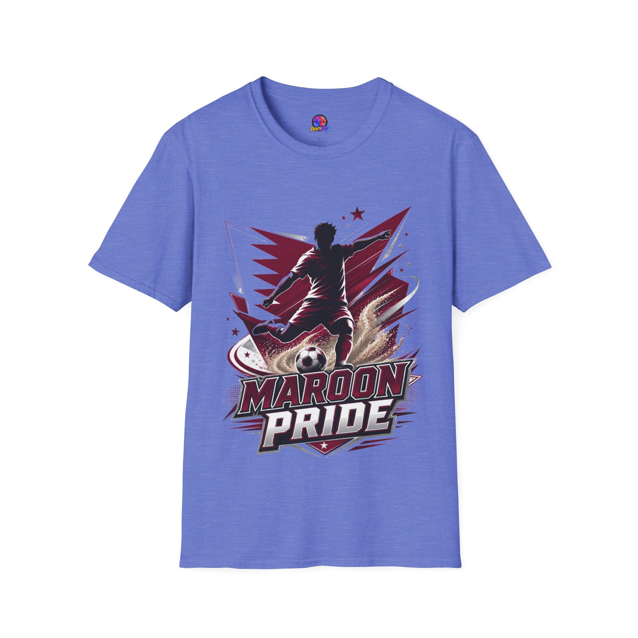 Qatar Maroon Pride Soccer T-Shirt — Silhouette Player Graphic Tee