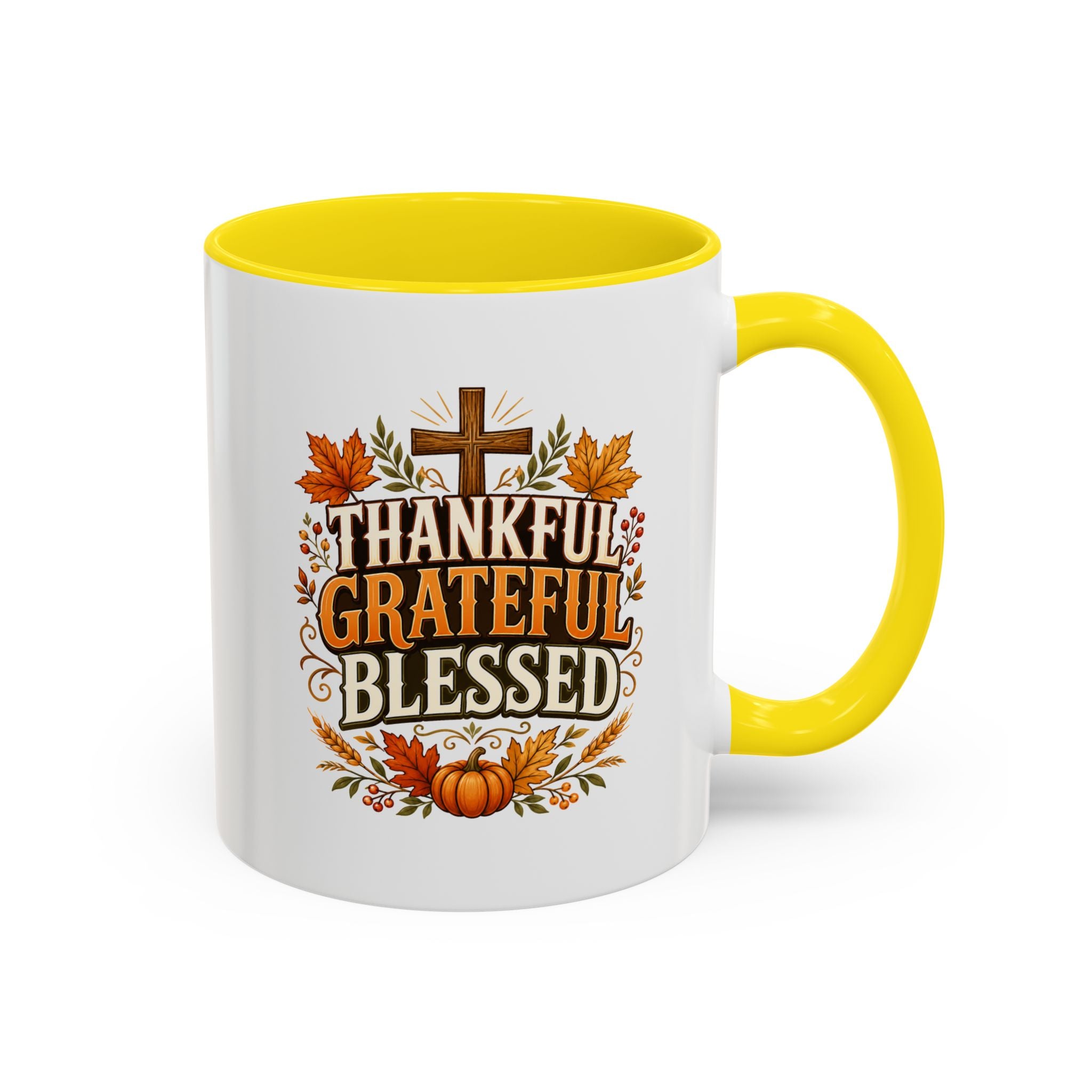 Thanksgiving Mug Thankful Grateful Blessed Coffee Mug