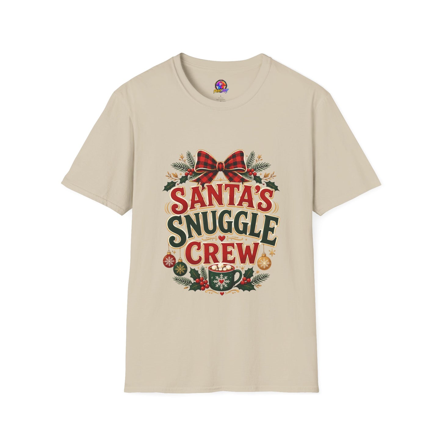 Santa's Snuggle Crew T-Shirt — Cute Christmas Holiday Tee