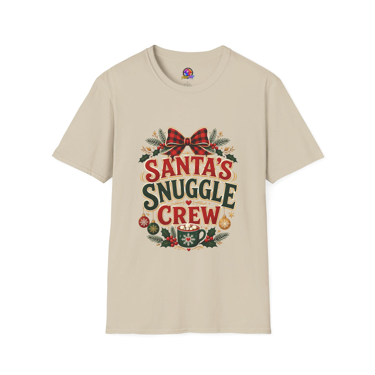 Santa's Snuggle Crew T-Shirt — Cute Christmas Holiday Tee