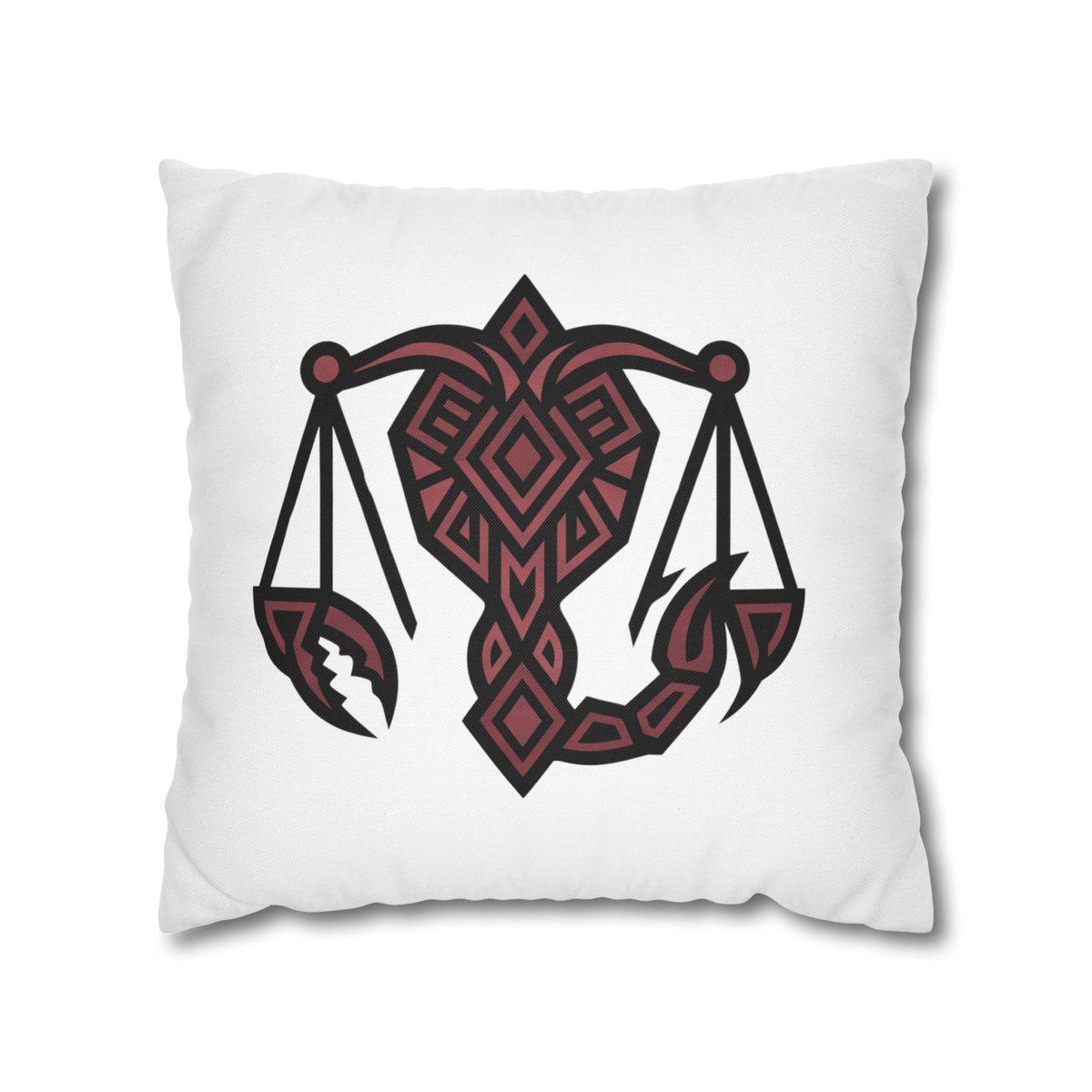 Scorpio Zodiac Scales Decorative Pillowcase — Tribal Scorpio-Style Design