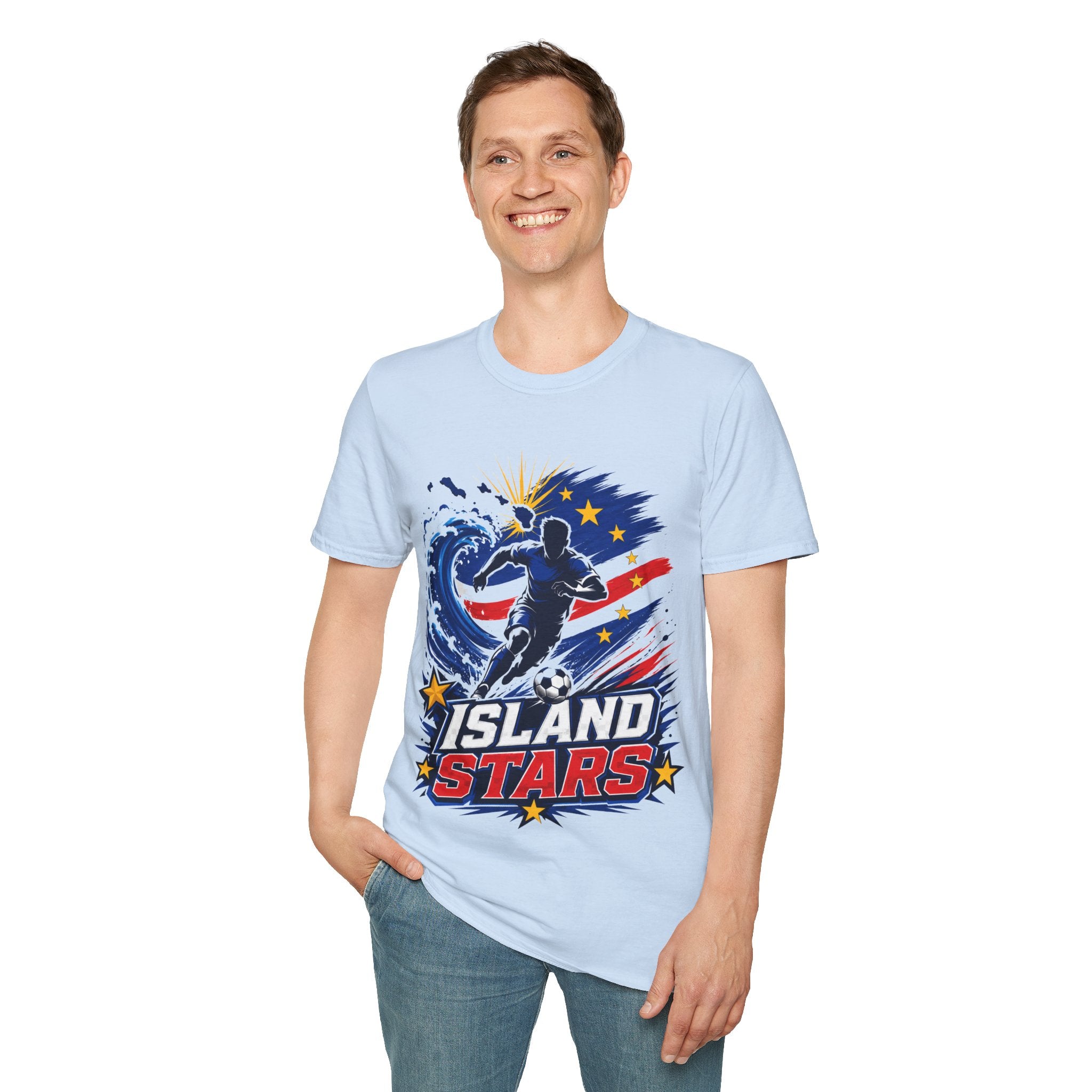 Cabo Verde Island Stars Soccer T-Shirt – Pacific Wave Football Team Tee