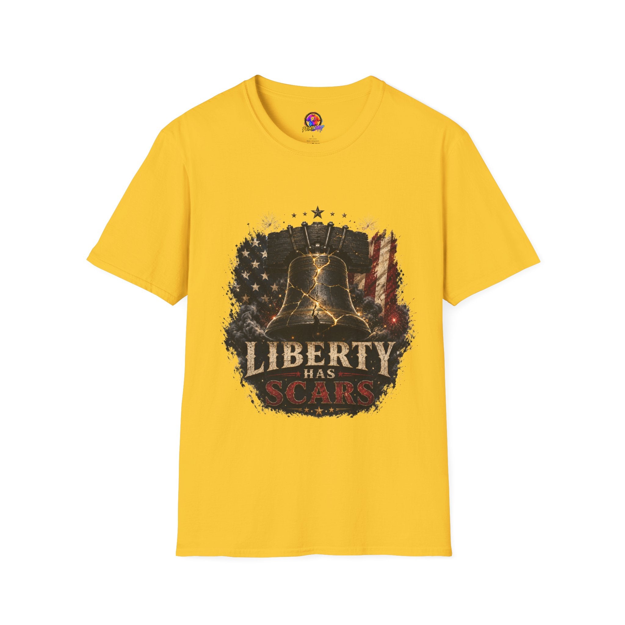 Liberty Has Scars T-Shirt — Vintage Liberty Bell Patriotic Tee