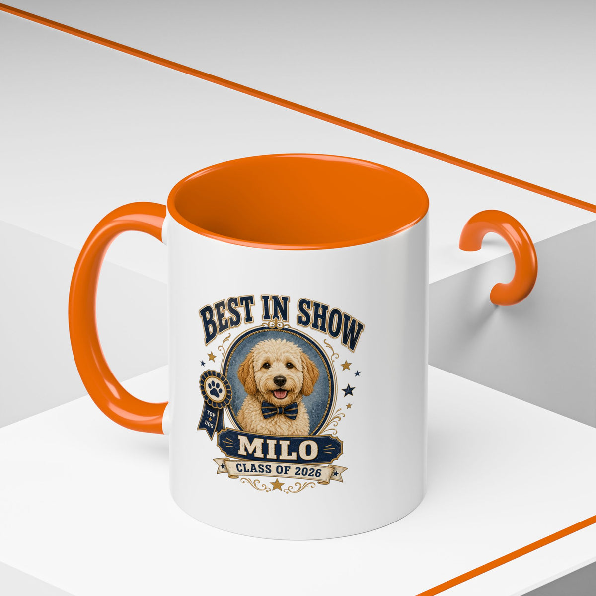 Milo Bailey Dog Dad Mom Best in Show Milo Dog Coffee Mug — Class of 2026 Accent Mug