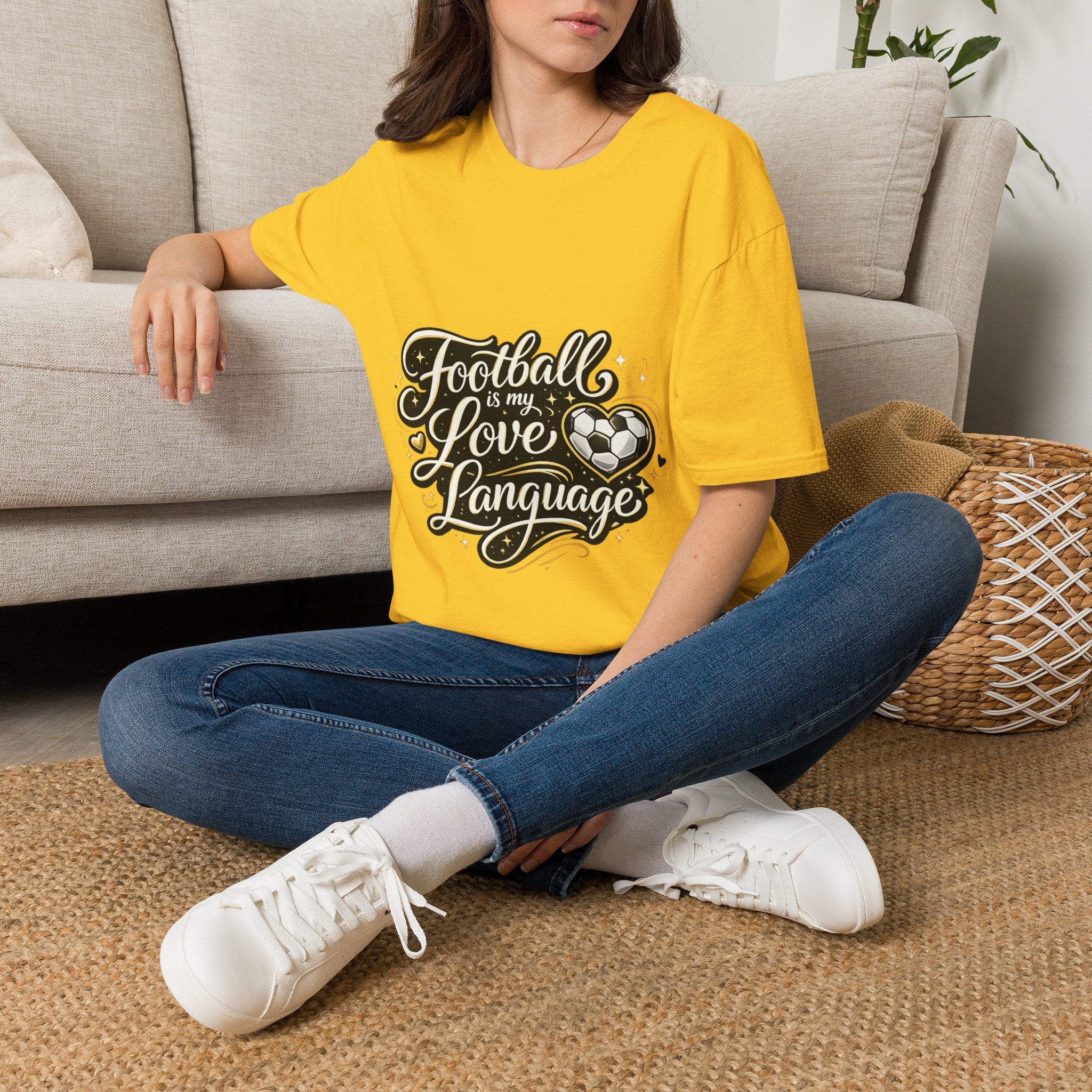 Women's/Unisex Soccer Fan Shirt Football Is My Love Language Tee —