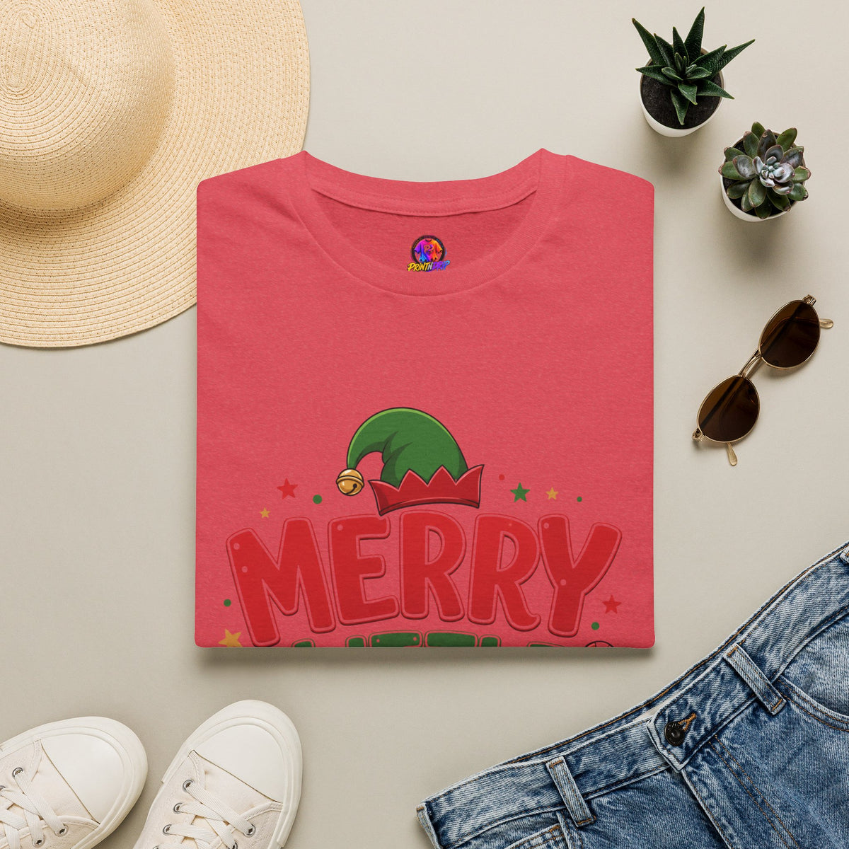 Merry Little Elf T-Shirt — Festive Christmas Holiday Tee