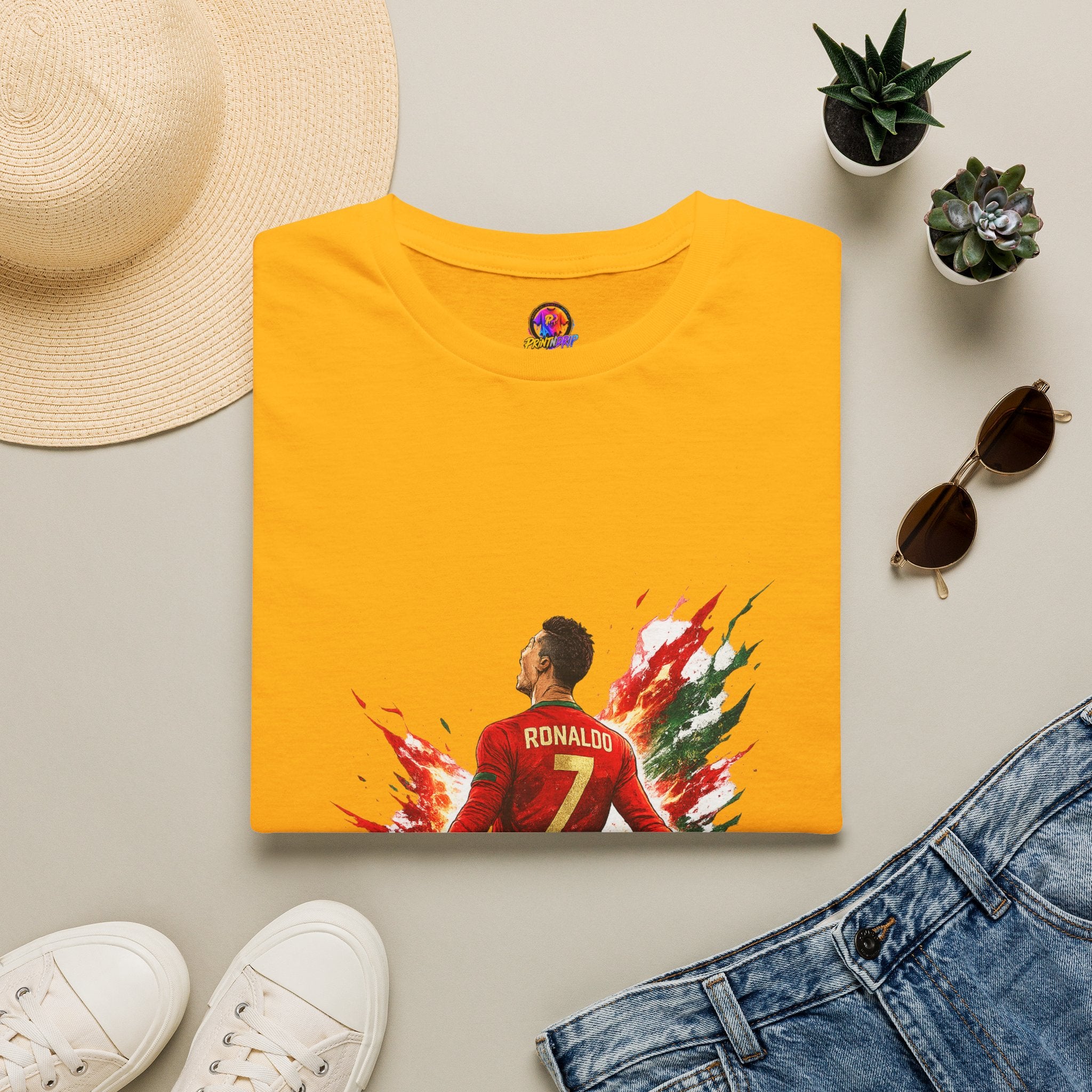 Portugal Soccer Player #7 Graphic T‑Shirt — Dynamic Portugal Fan Tee