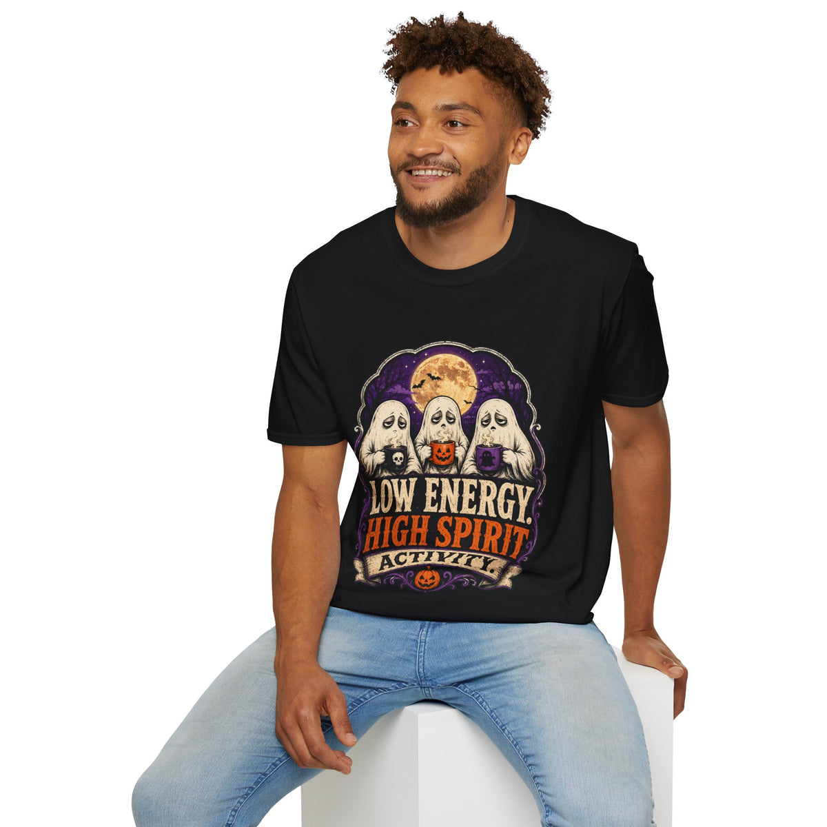 Halloween Low Energy High Spirit Unisex Softstyle T-Shirt