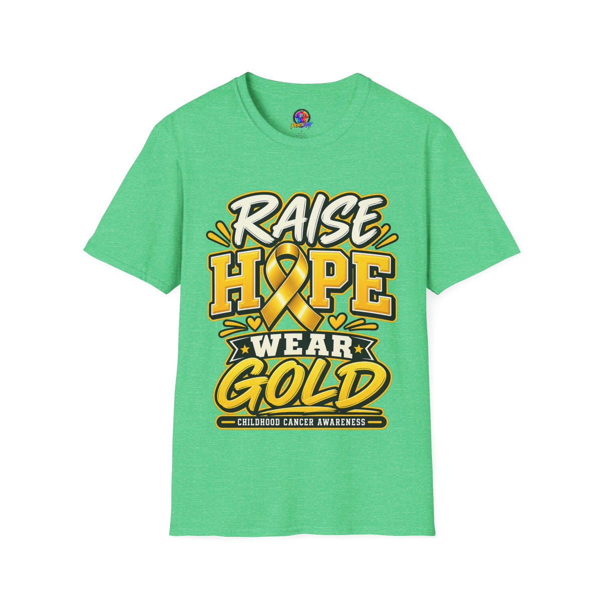 Raise Hope Wear Gold T-Shirt — Childhood Cancer Awareness