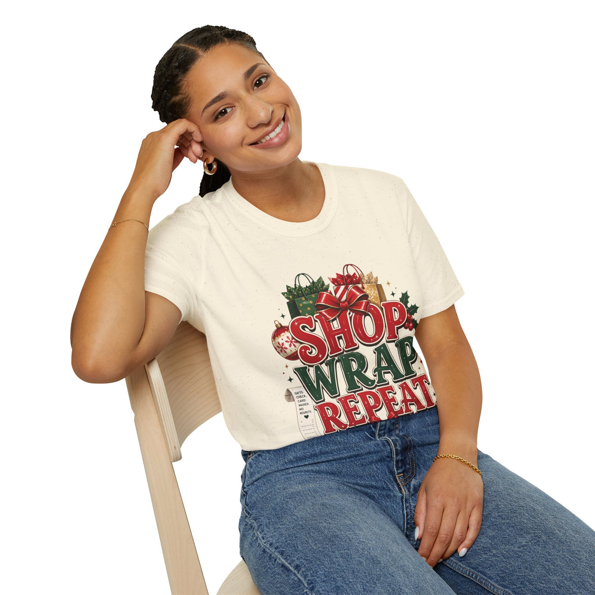 Christmas 'Shop Wrap Repeat' T-Shirt