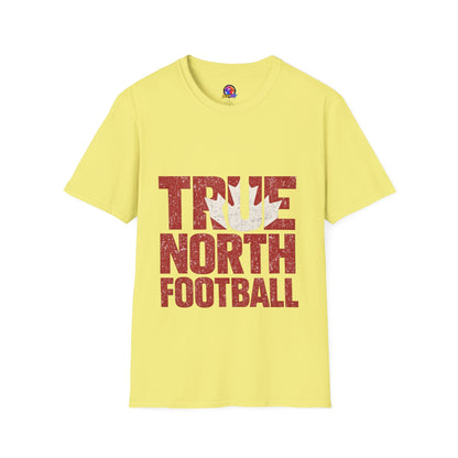 Canada True North Football T-Shirt — Vintage Canadian Leafs Sports Tee