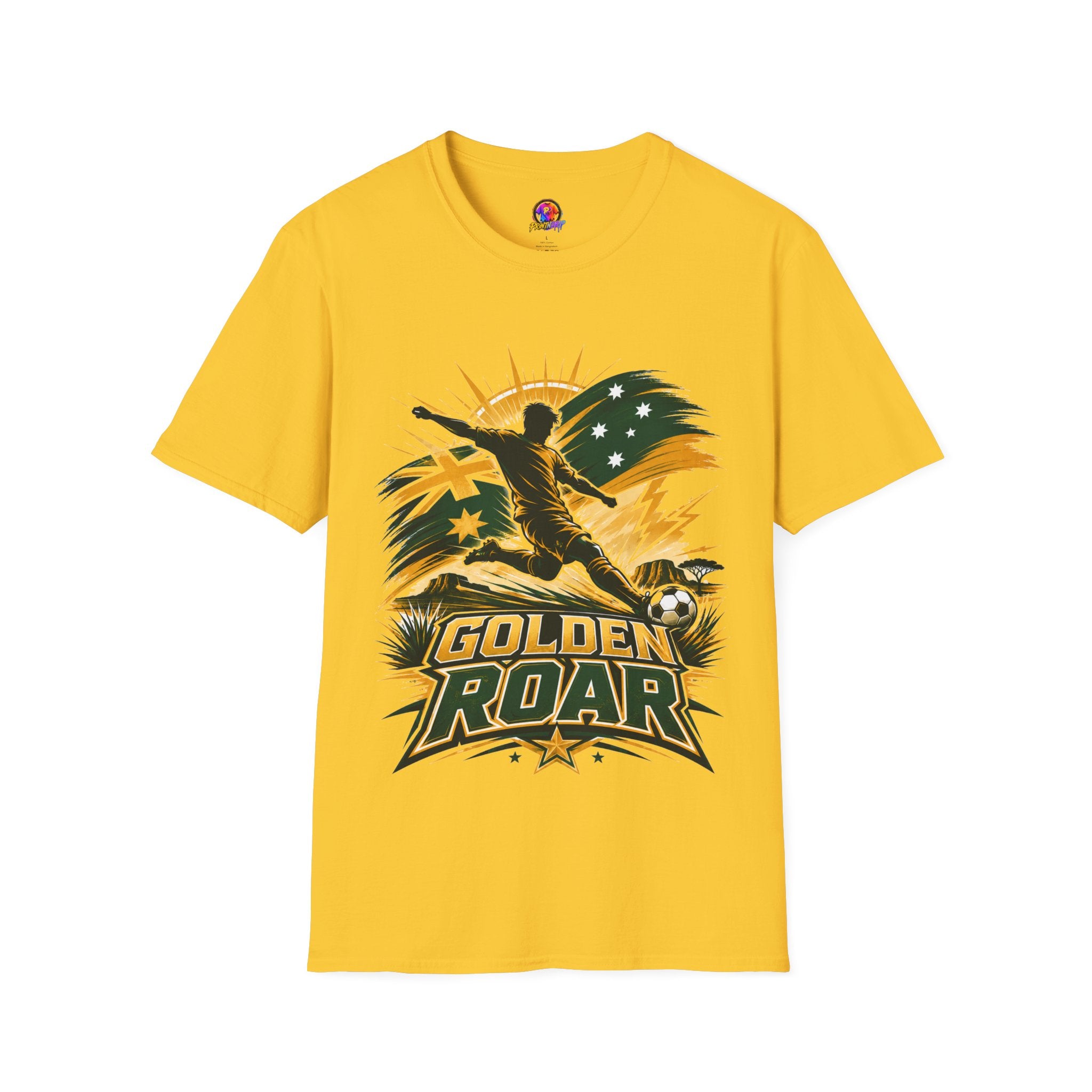 Australia Golden Roar Soccer T-Shirt — Australian Football Fan Tee