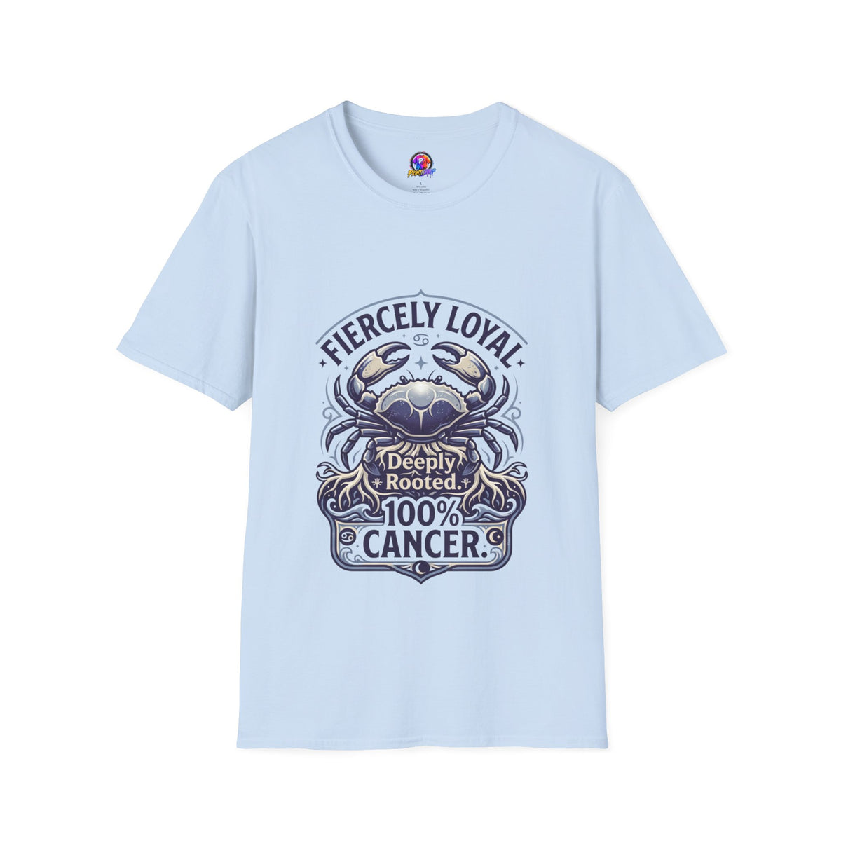 Cancer Zodiac T-Shirt — Fiercely Loyal Crab Design (100% Cancer, Deeply Rooted)