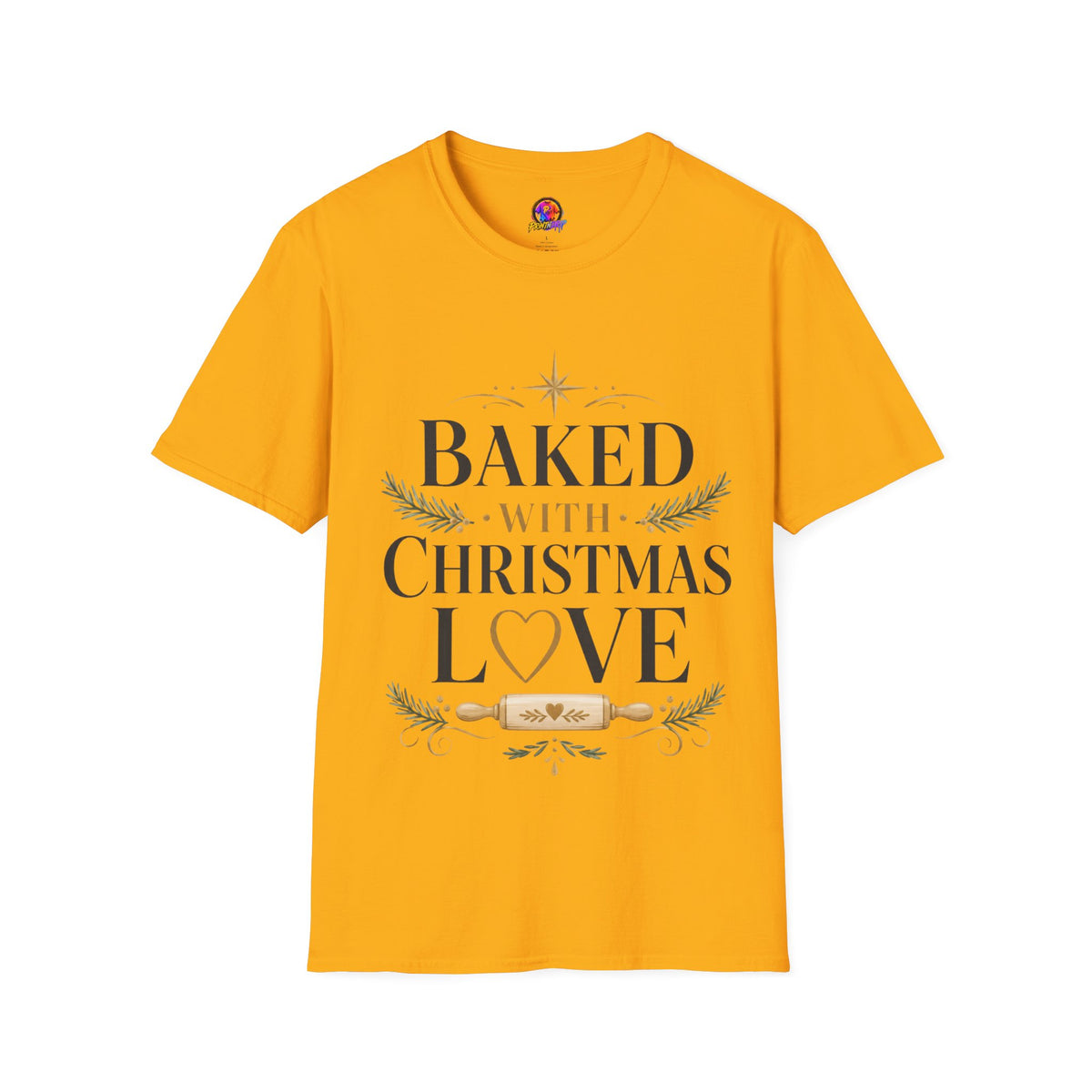 T-Shirt — "Baked With Christmas Love" Holiday Baking Shirt