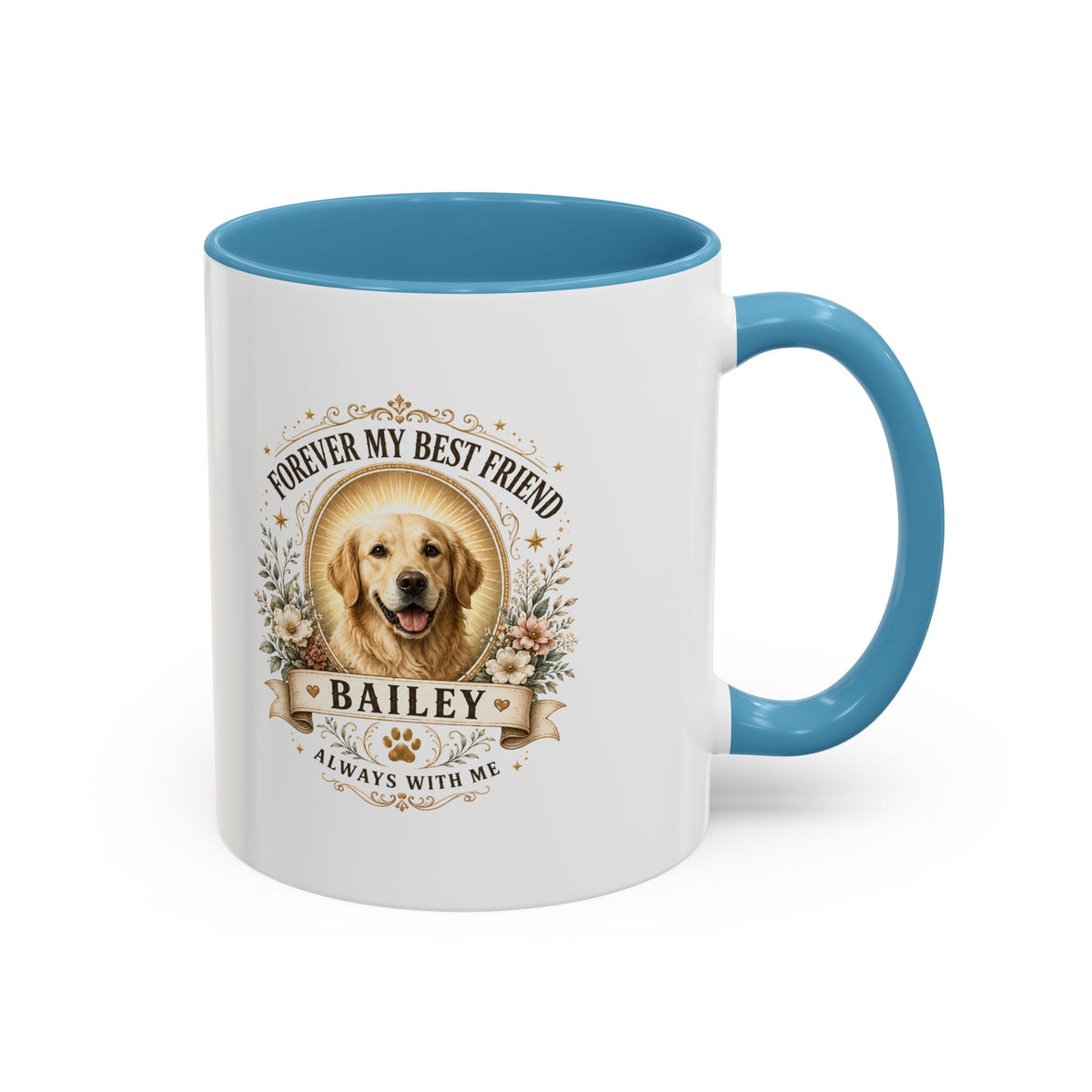 Milo Bailey Dog Dad Mom Personalized Dog Photo Coffee Mug — "Forever My Best Friend" Memorial Mug