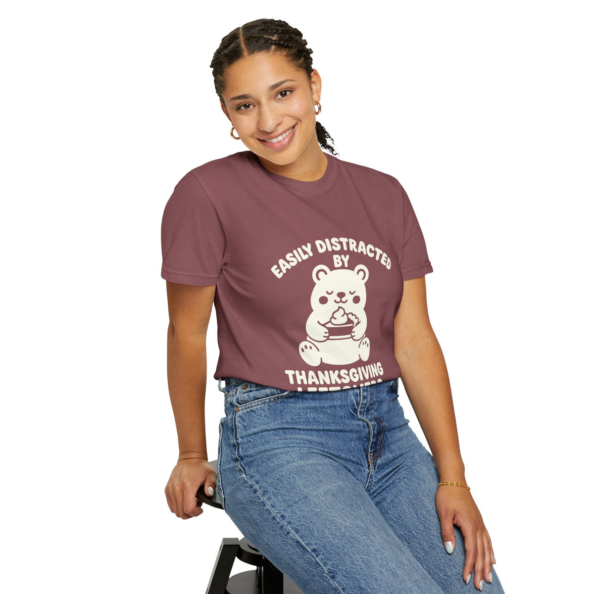 Easily Distracted by Thanksgiving Leftovers T-Shirt — Cute Turkey/Bear Holiday Tee - Trending Now - October 2026