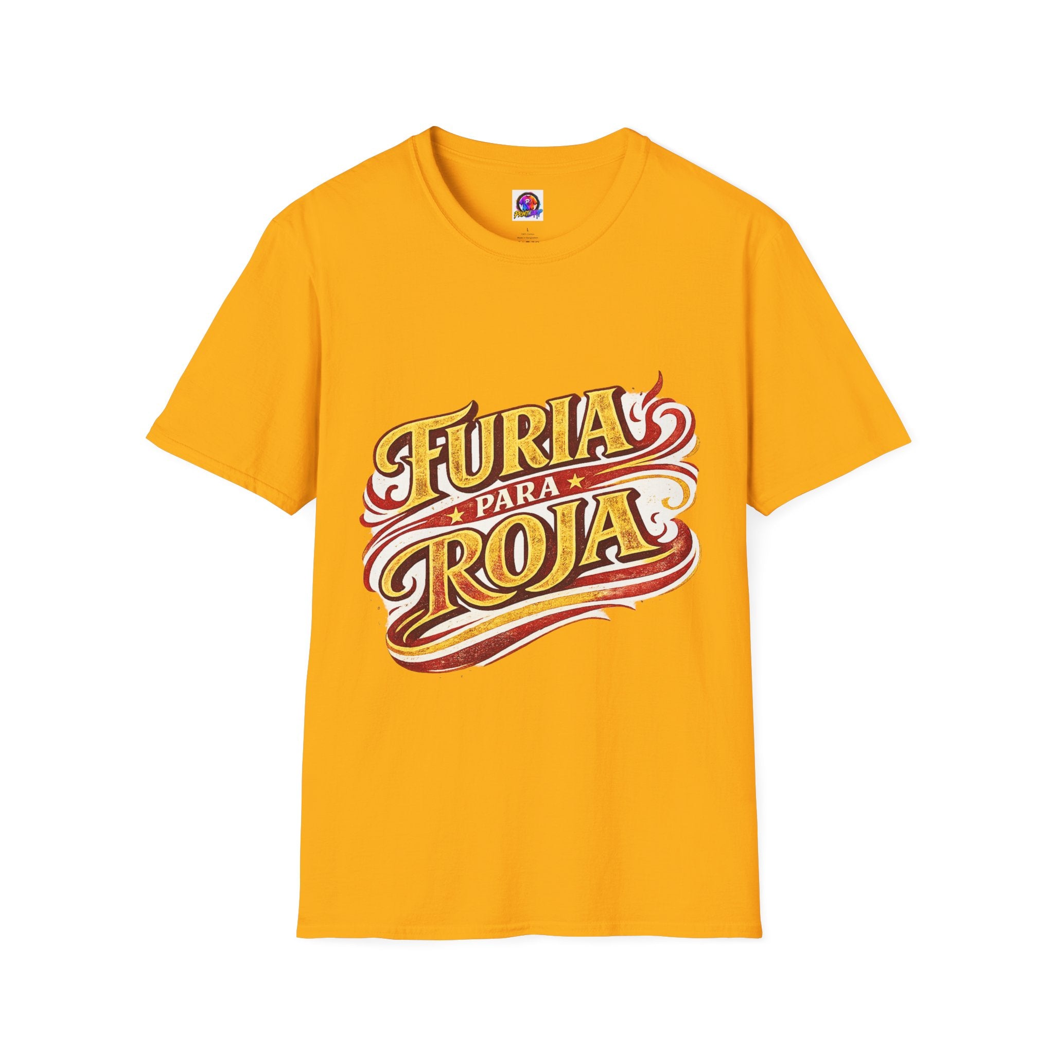 Spain Furia Para Roja T-Shirt — Vintage Flame Spanish Pride Soccer Tee