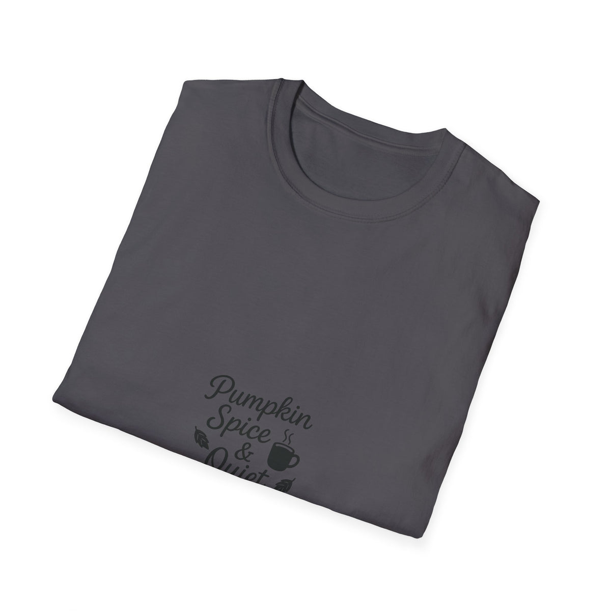 "Pumpkin Spice & Quiet Mornings" Autumn Coffee Graphic Tee - Fall Seasonal Cozy White T-Shirt - Trending Now - September 2026