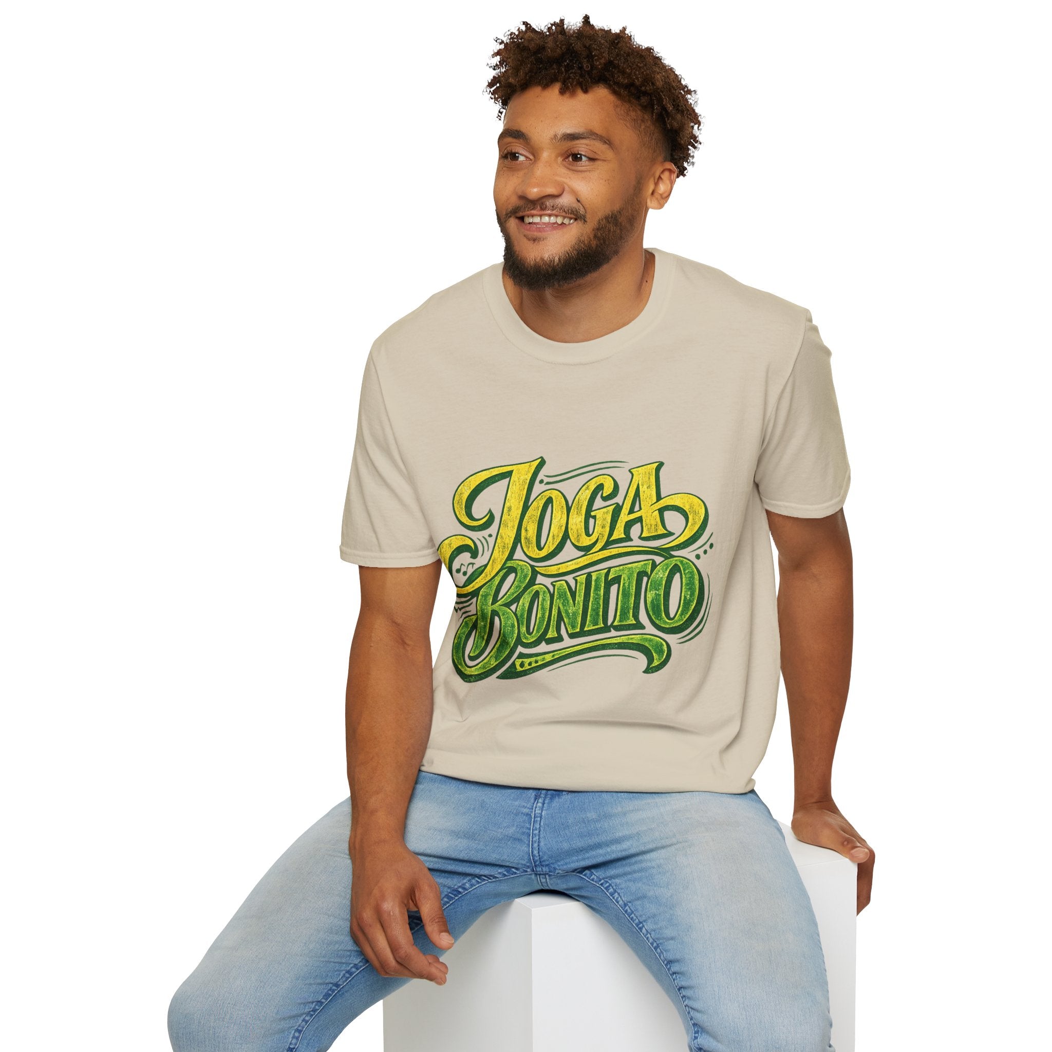 Brazil T-Shirt — 'Joga Bonito' Vintage Soccer Script Tee