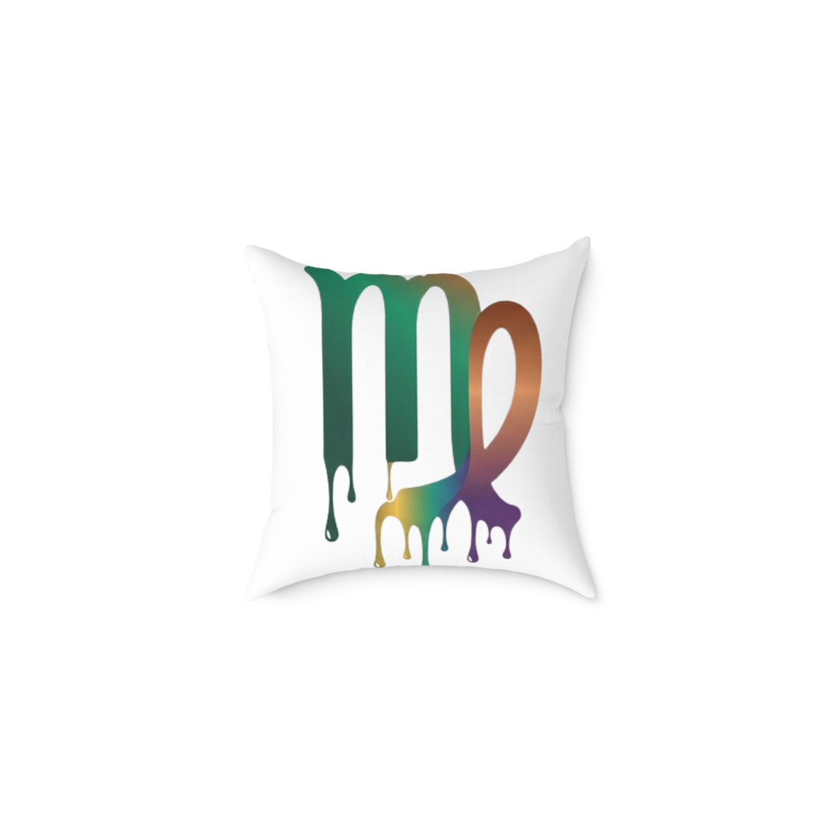 Dripping Virgo Zodiac Square Poly Canvas Pillow
