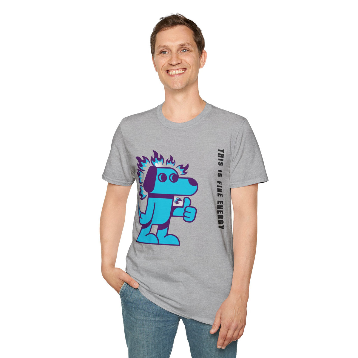 Flaming Blue Dachshund T-Shirt — Cute Cartoon Dog Graphic Tee - Trending Now - September 2026
