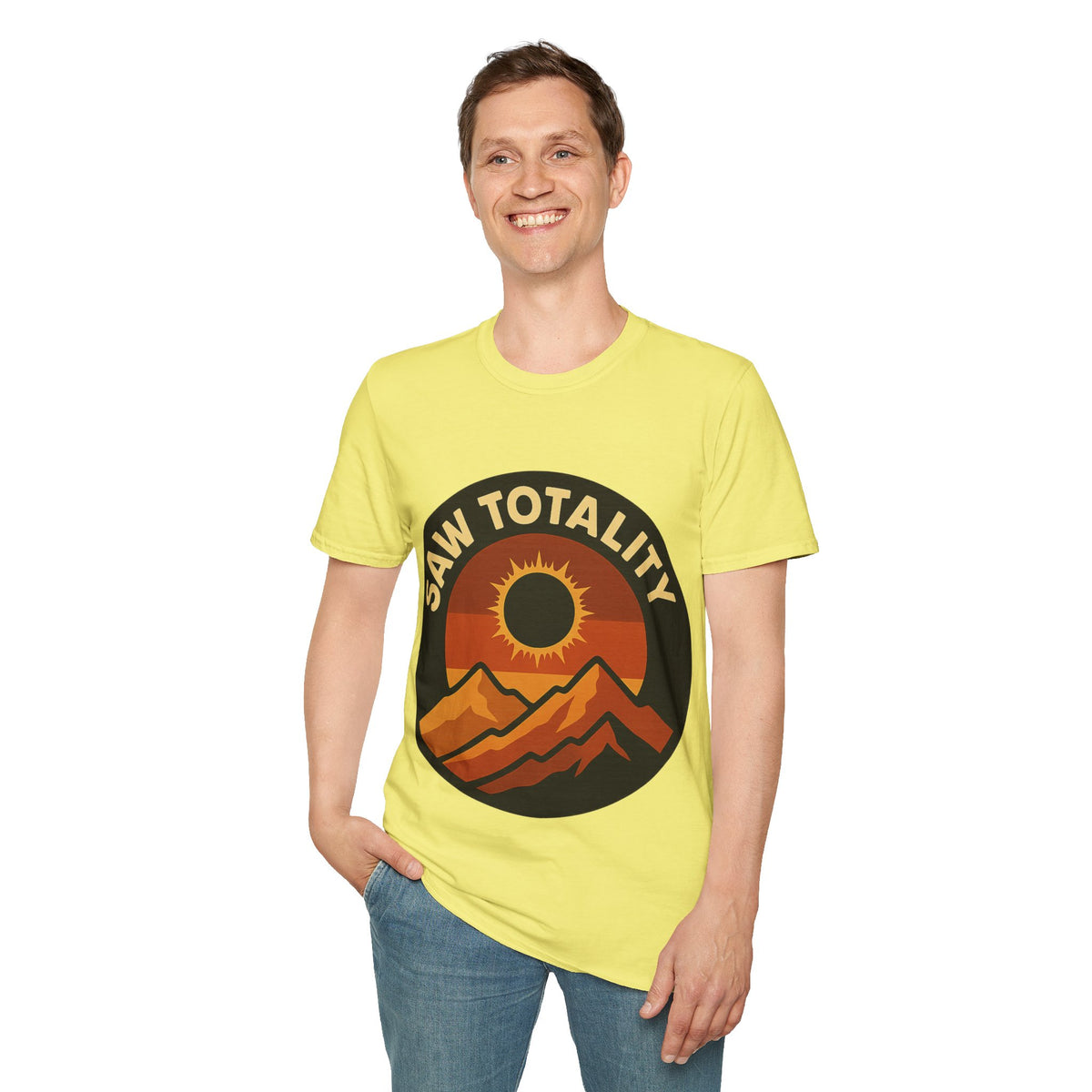 I Saw Totality Solar Eclipse Graphic Tee - Retro Nature Mountain T-Shirt - Trending Now - September 2026