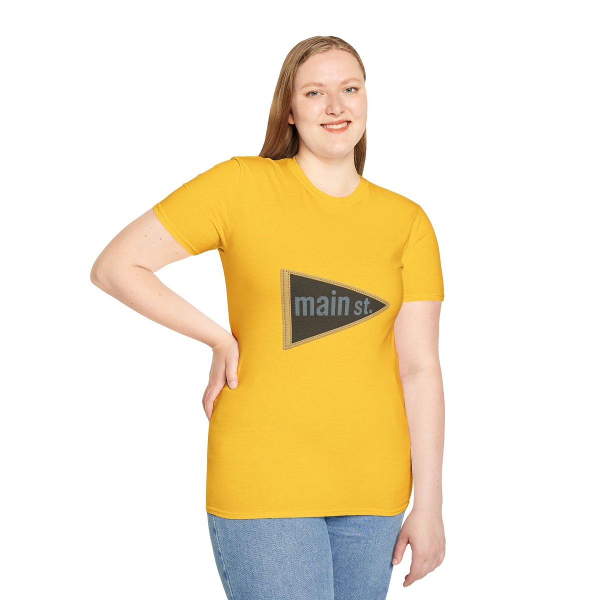 Main St. Triangle Logo T‑Shirt — Vintage Retro Street Sign Graphic Tee - Trending Now - August 2026