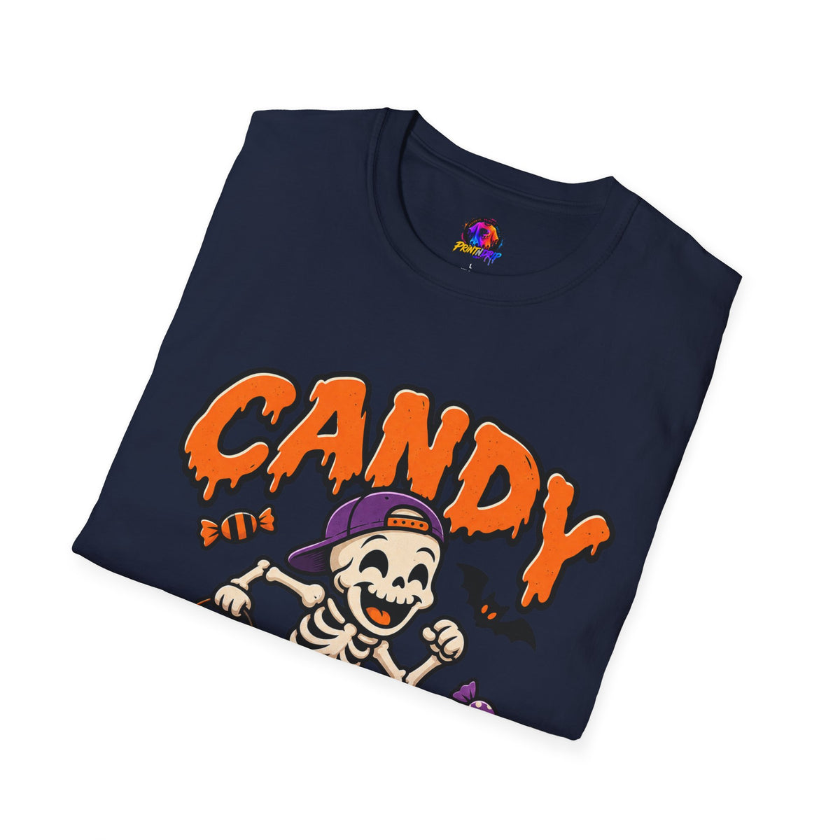 Candy Run Crew T-Shirt — Halloween Skeleton Trick-or-Treat Tee