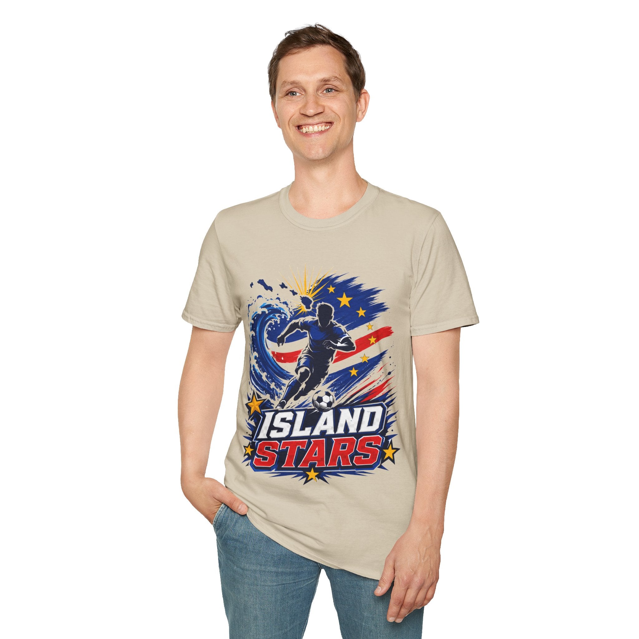 Cabo Verde Island Stars Soccer T-Shirt – Pacific Wave Football Team Tee
