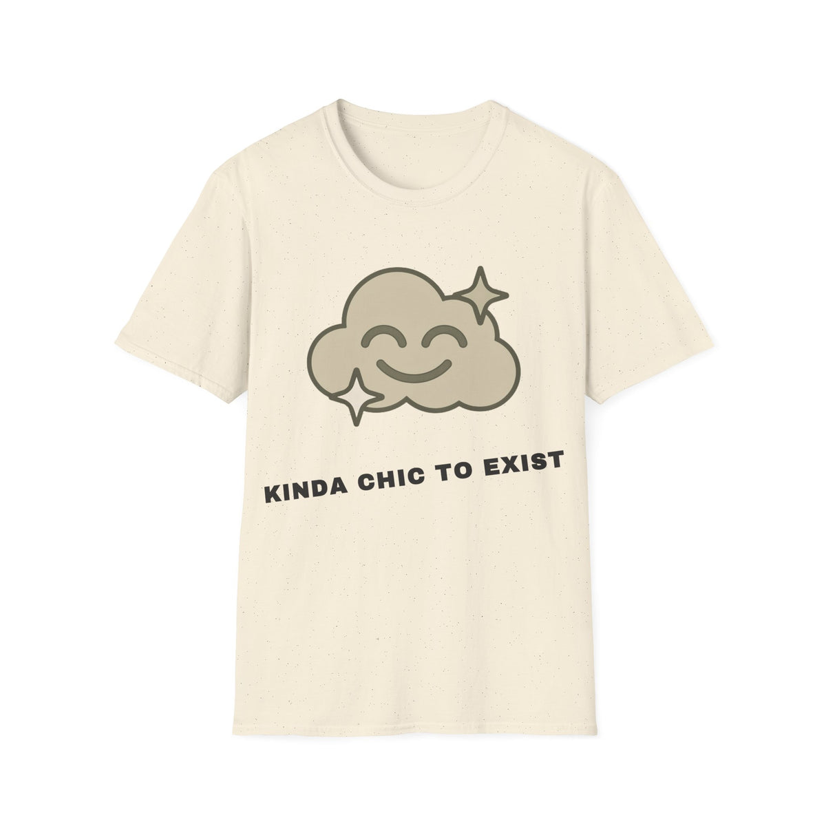 T-Shirt — "Kinda Chic to Exist" Smiling Cloud Graphic Tee - Trending Now - September 2026