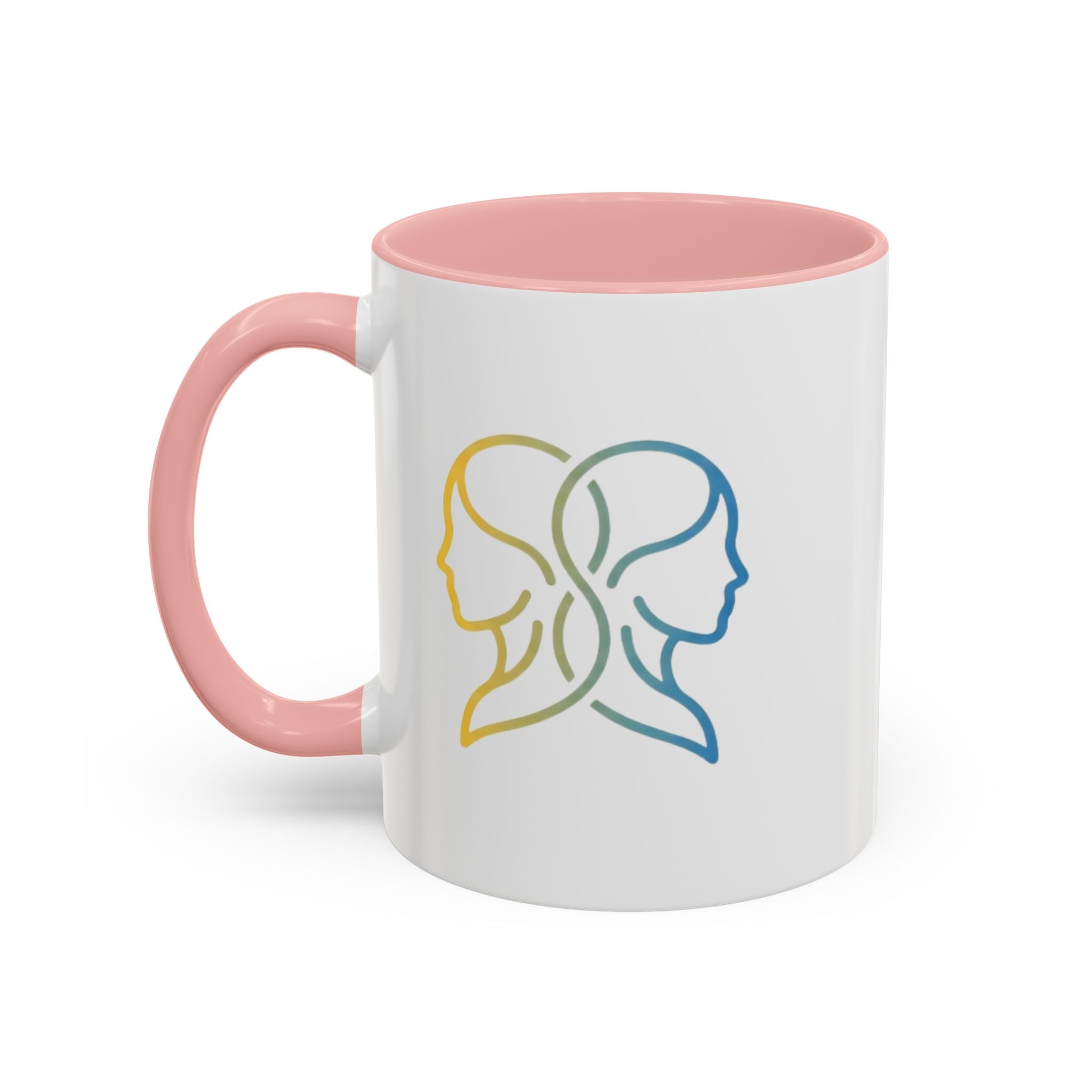 Gemini Zodiac Accent Coffee Mug — Color Gradient Twins Horoscope Gift
