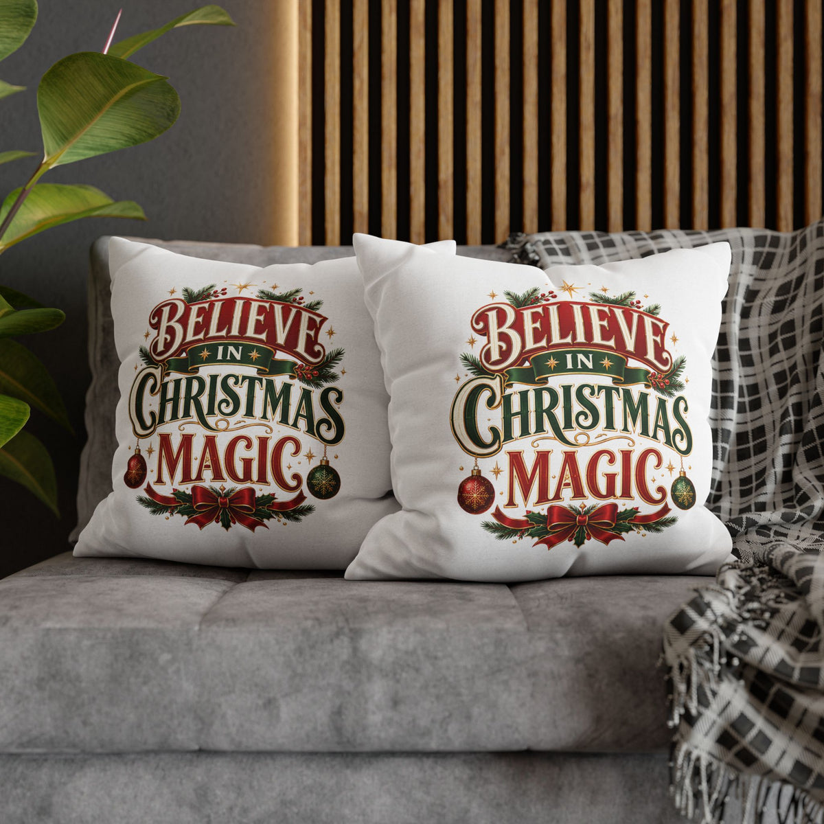 Christmas Pillowcase Believe in Christmas Magic Pillow
