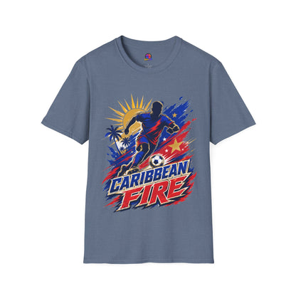 Haiti Soccer T-Shirt — Caribbean Fire Graphic Tee