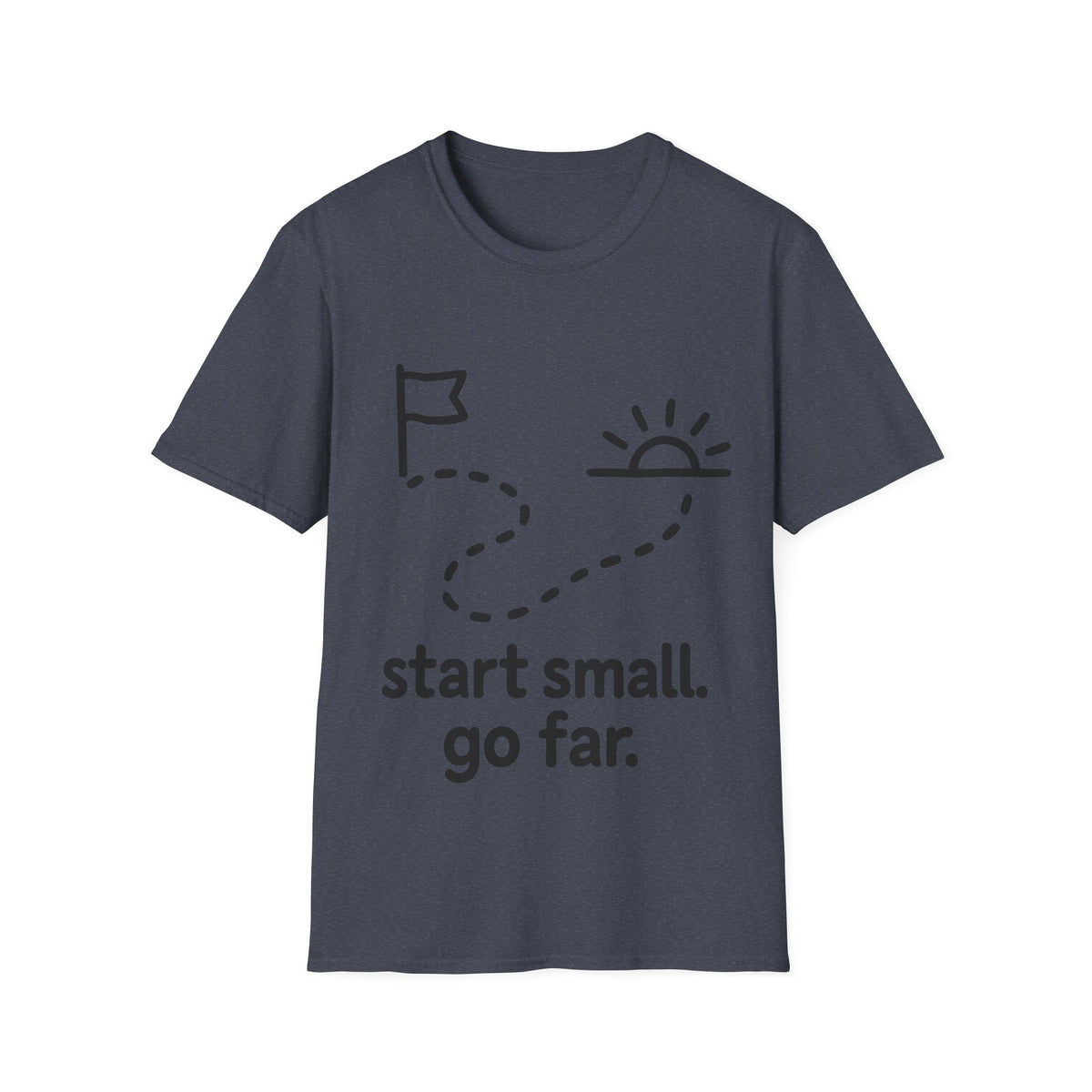 Start Small Go Far Minimalist Trail T-Shirt, Inspirational Hiking Path Graphic Tee - Trending Now - September 2026
