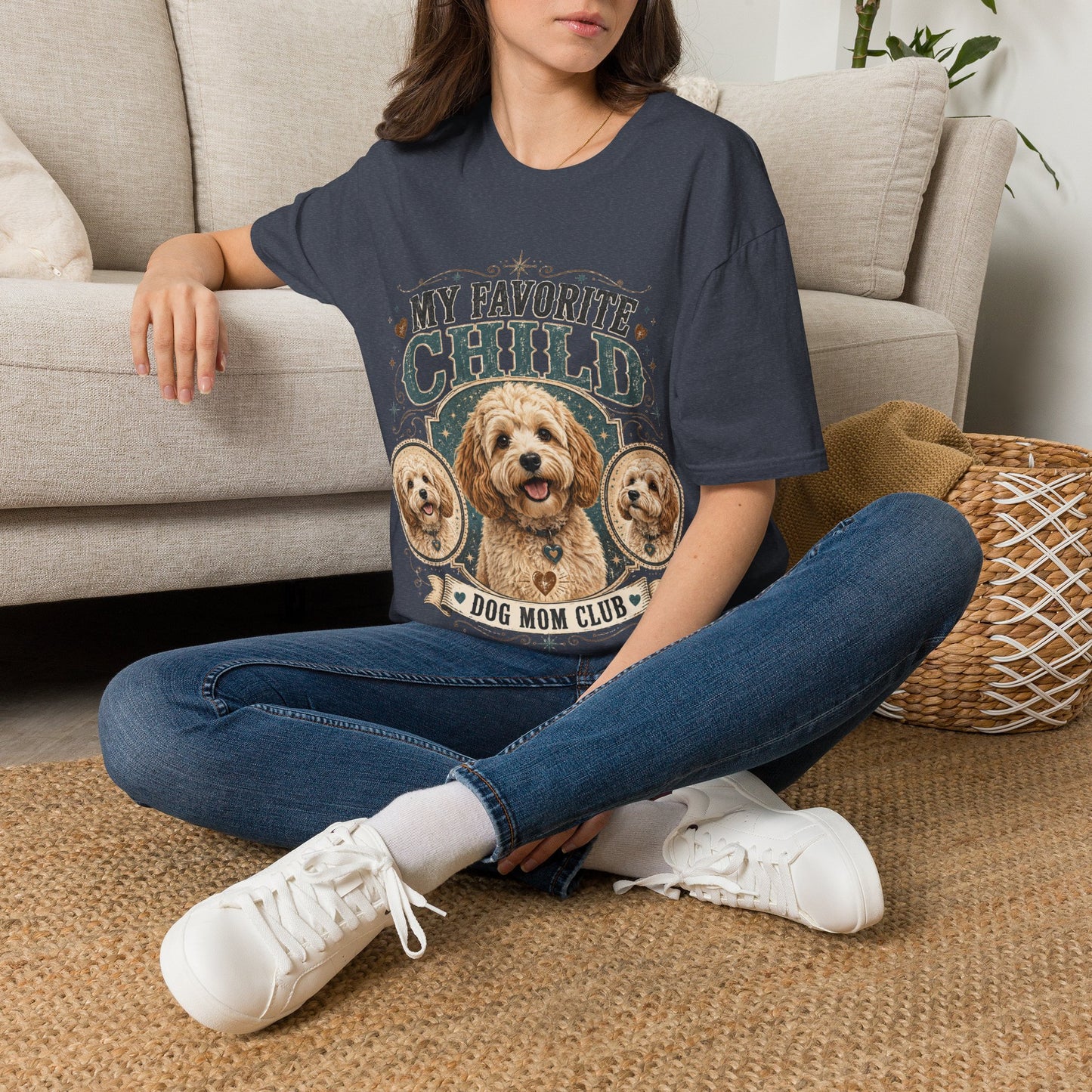 My Favorite Child Dog Mom T-Shirt — Cute Doodle Portrait Pet Lover Tee
