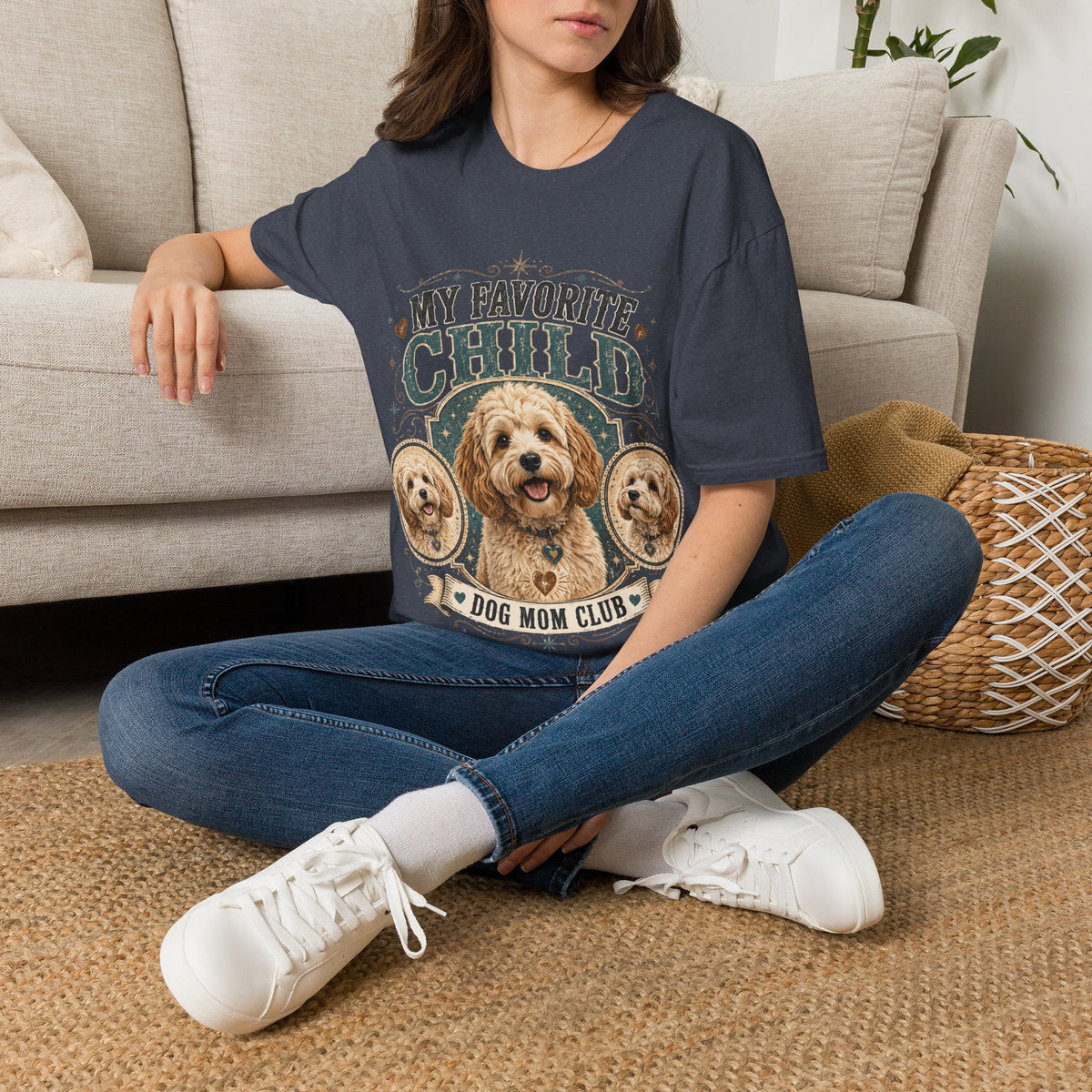 My Favorite Child Dog Mom T-Shirt — Cute Doodle Portrait Pet Lover Tee