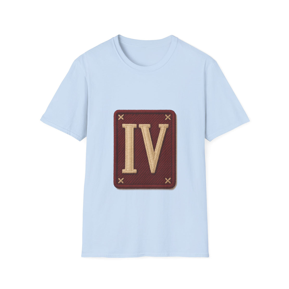 Roman Numeral IV Vintage Patch T-Shirt — Minimal Retro 4 Shirt - Trending Now - August 2026