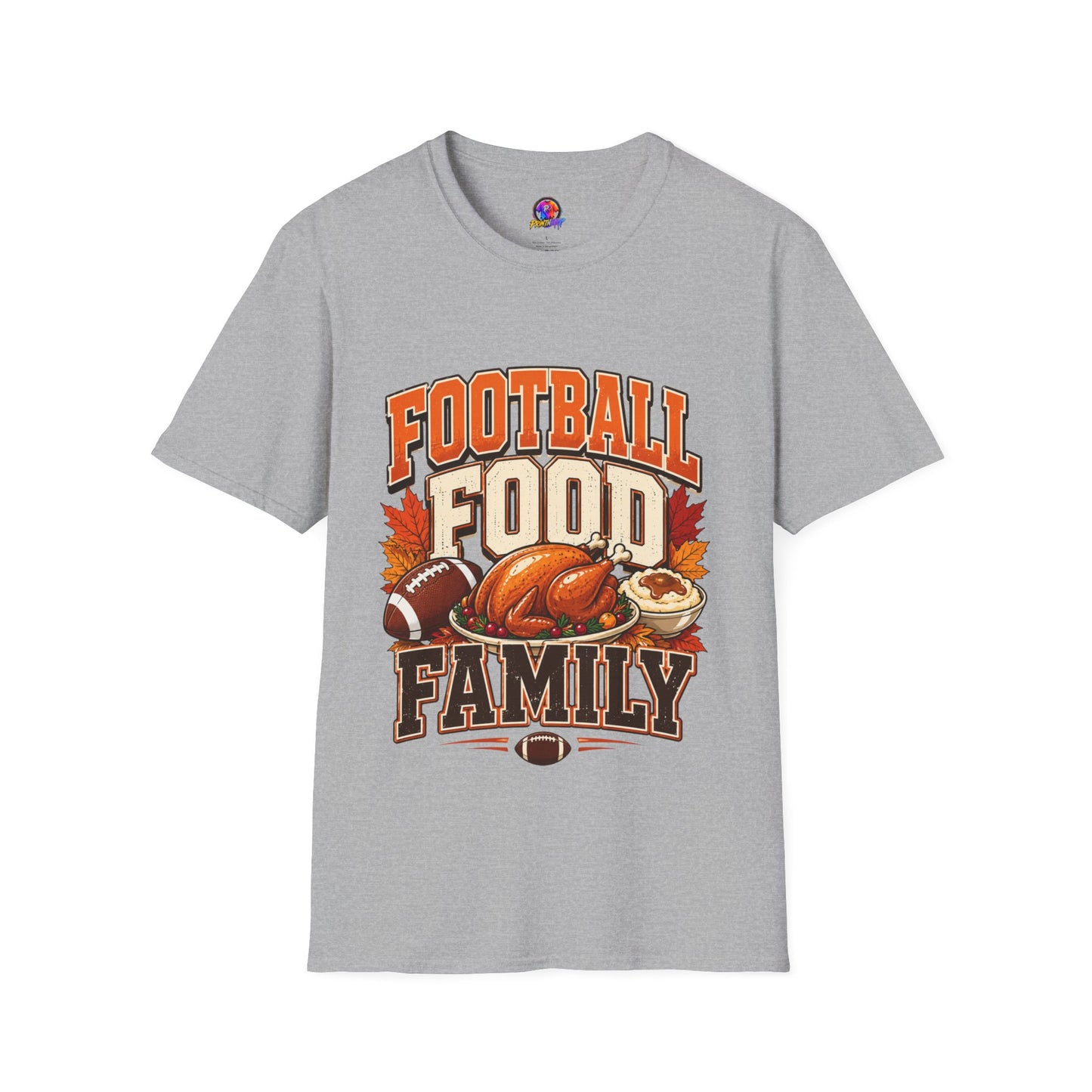Football Food Family T-Shirt — Thanksgiving Tailgate Tee for Fans