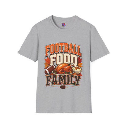 Football Food Family T-Shirt — Thanksgiving Tailgate Tee for Fans