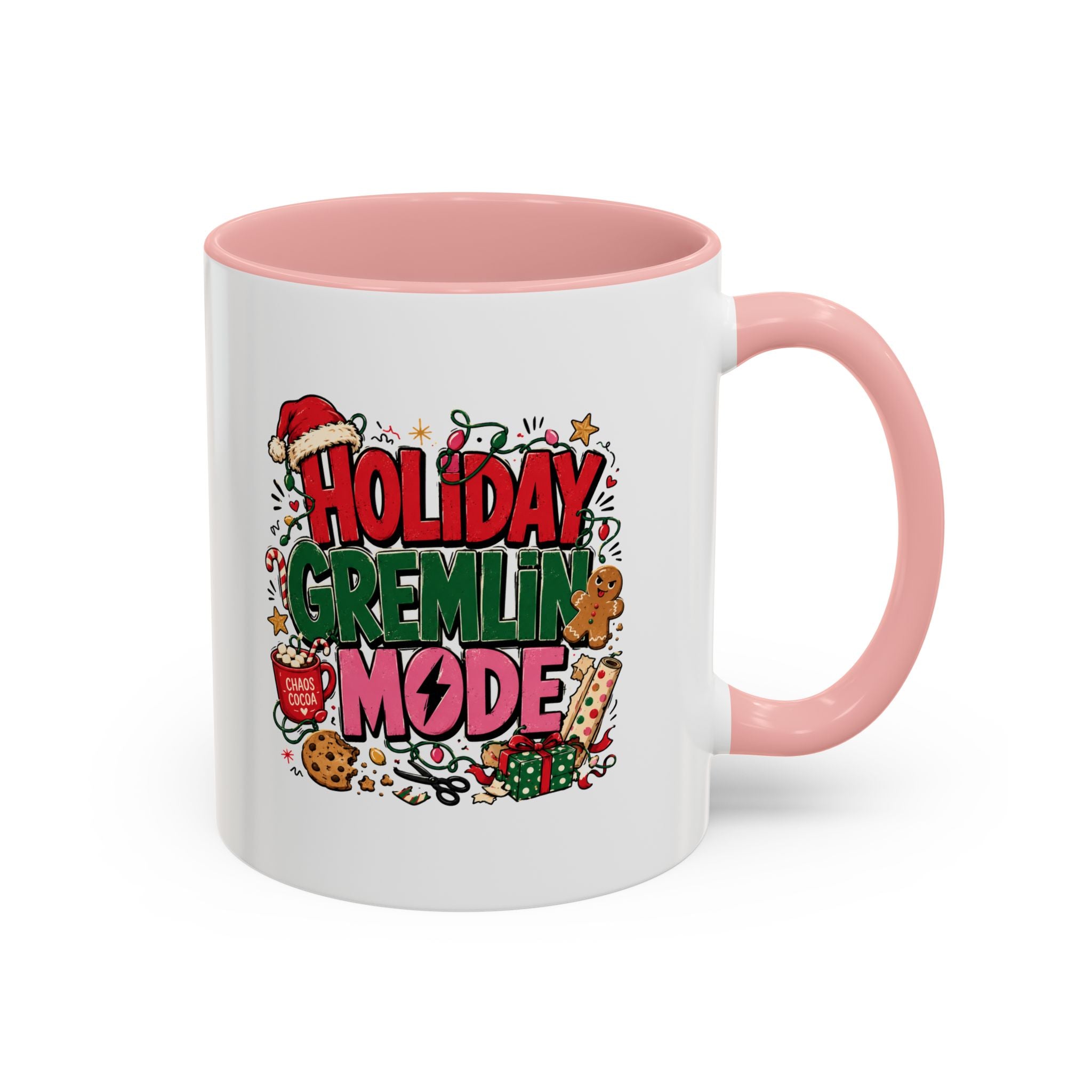 Modern Day Christmas Holiday Gremlin Mode Coffee Mug — Funny Christmas Accent Mug